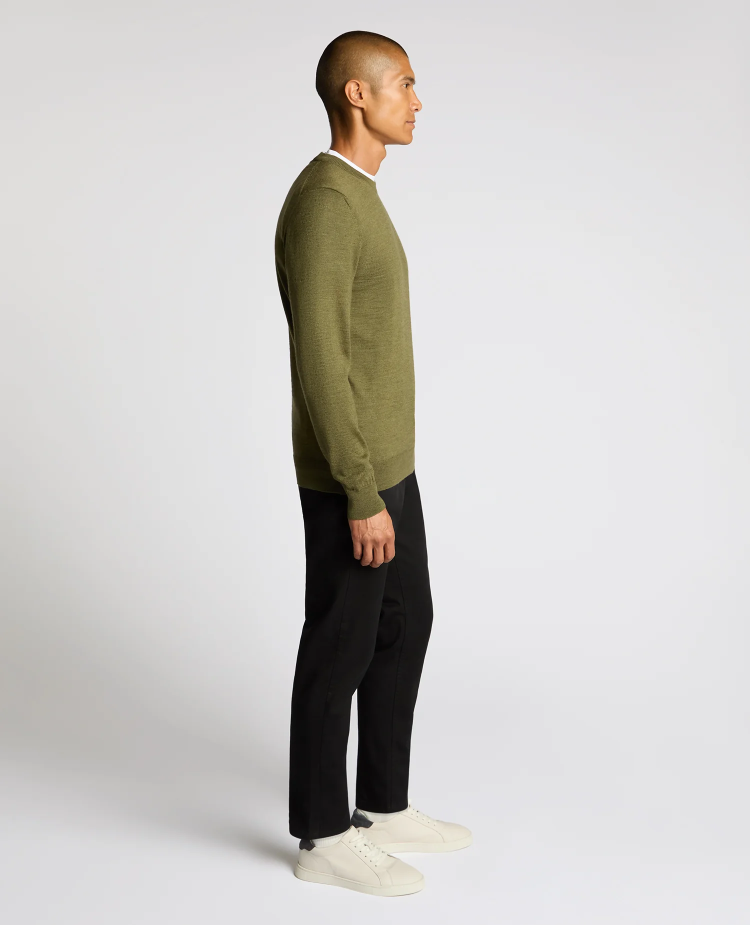 Crew Neck Merino Wool-Blend Sweater - Image 4