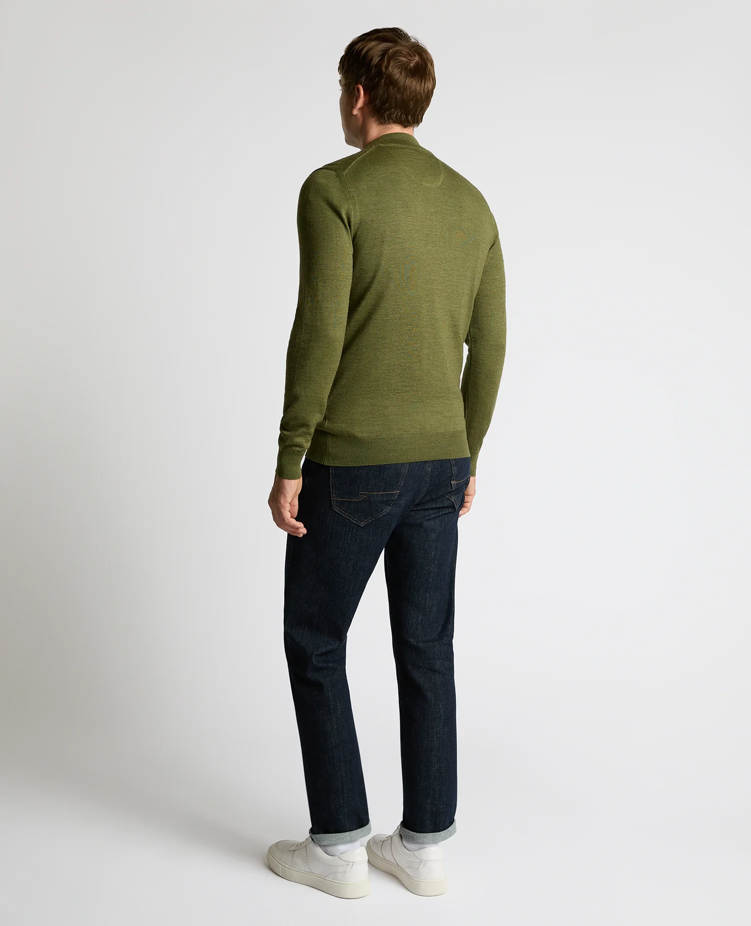 Half Zip Merino Wool-Blend Sweater - Image 3