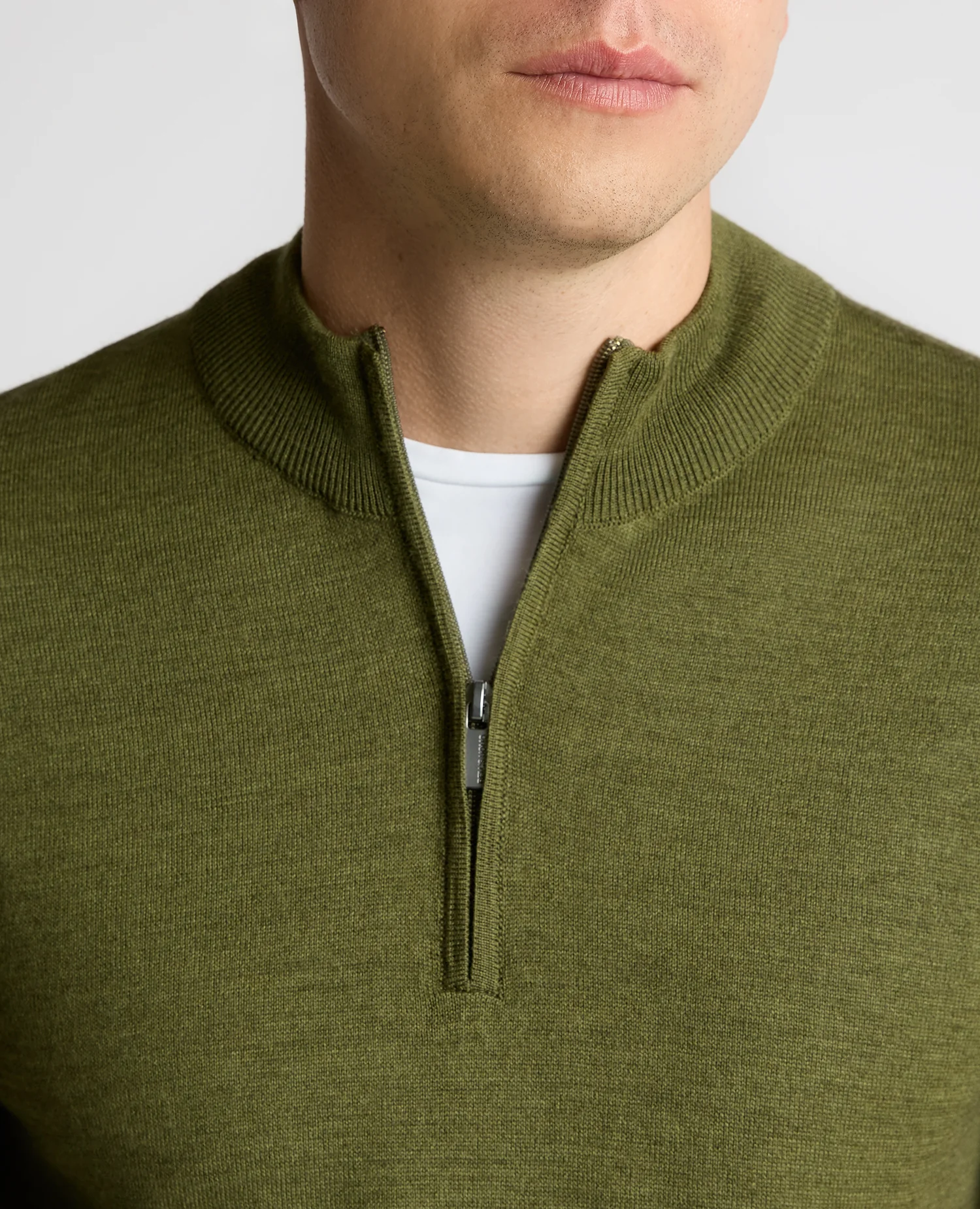 Half Zip Merino Wool-Blend Sweater - Image 4