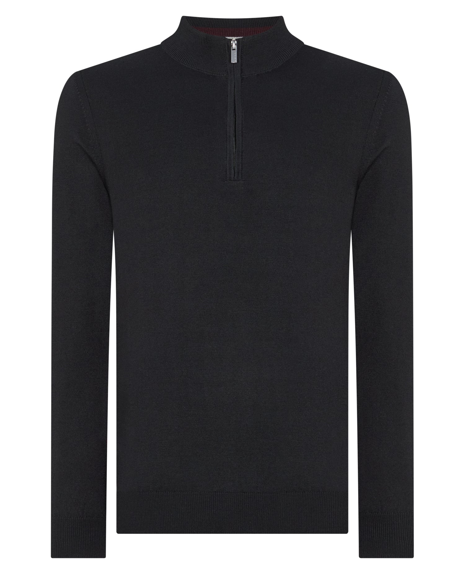 Tapered Fit Merino Wool-Blend Half Zip Sweater - Image 6