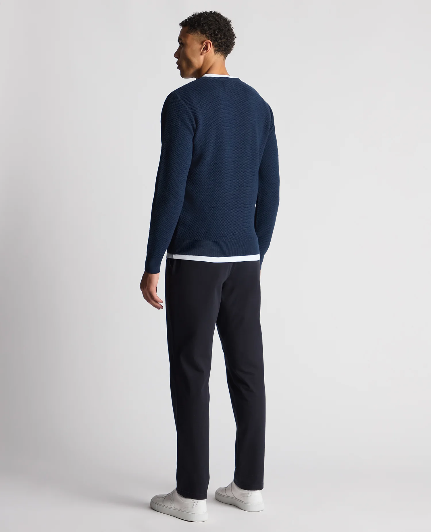 Tapered Fit Merino Wool-Blend Sweater - Image 3