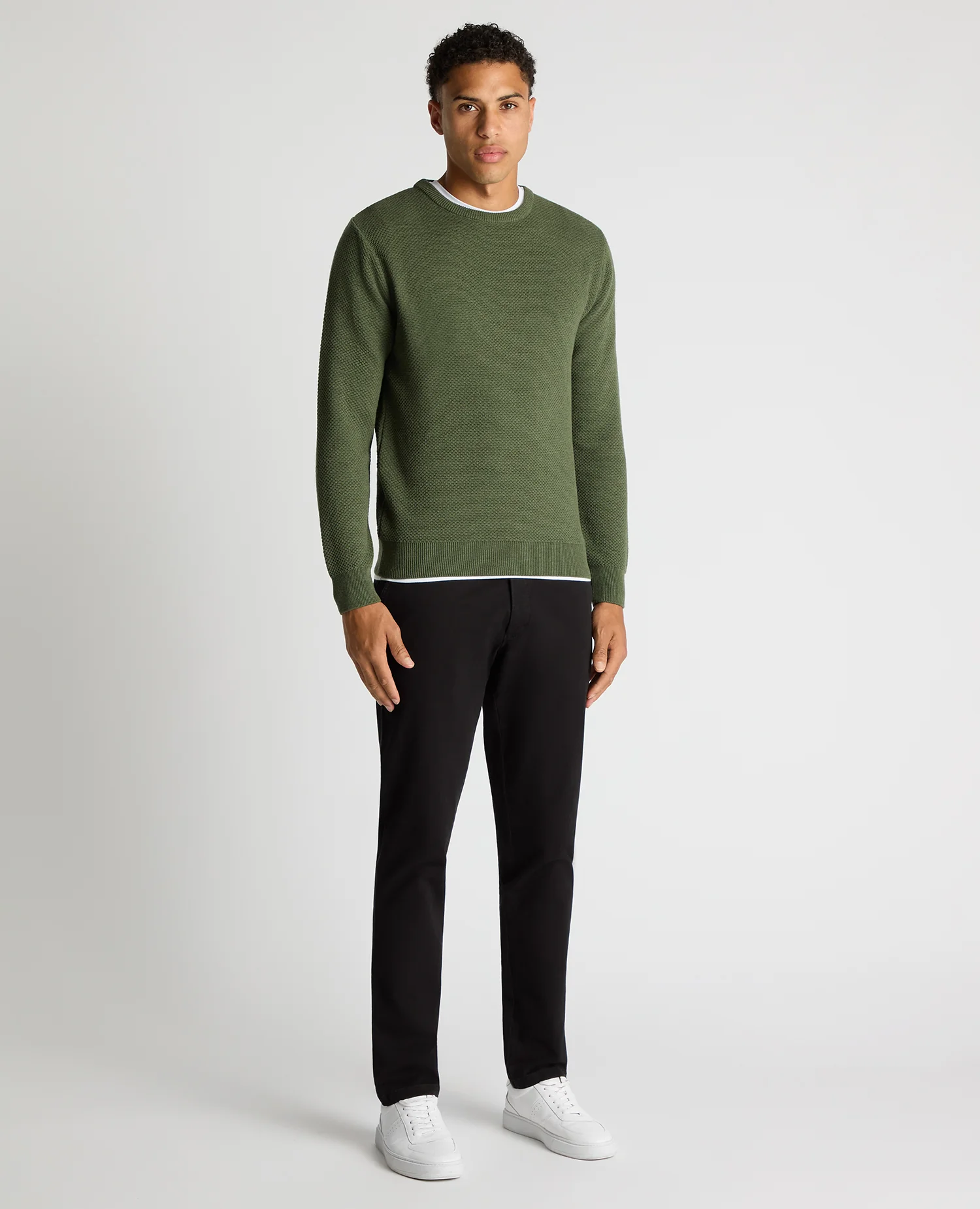 Tapered Fit Merino Wool-Blend Sweater - Image 2