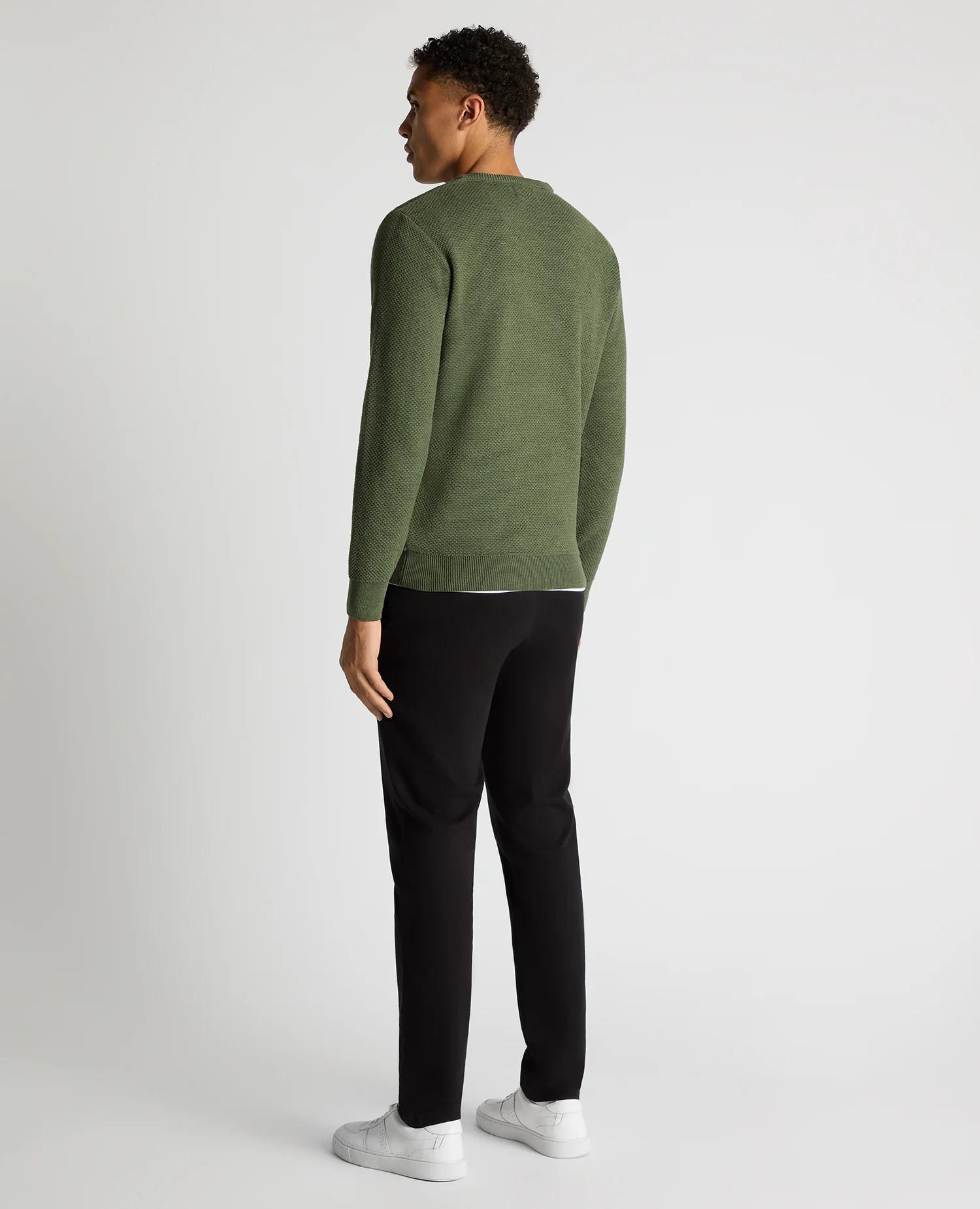 Tapered Fit Merino Wool-Blend Sweater - Image 3