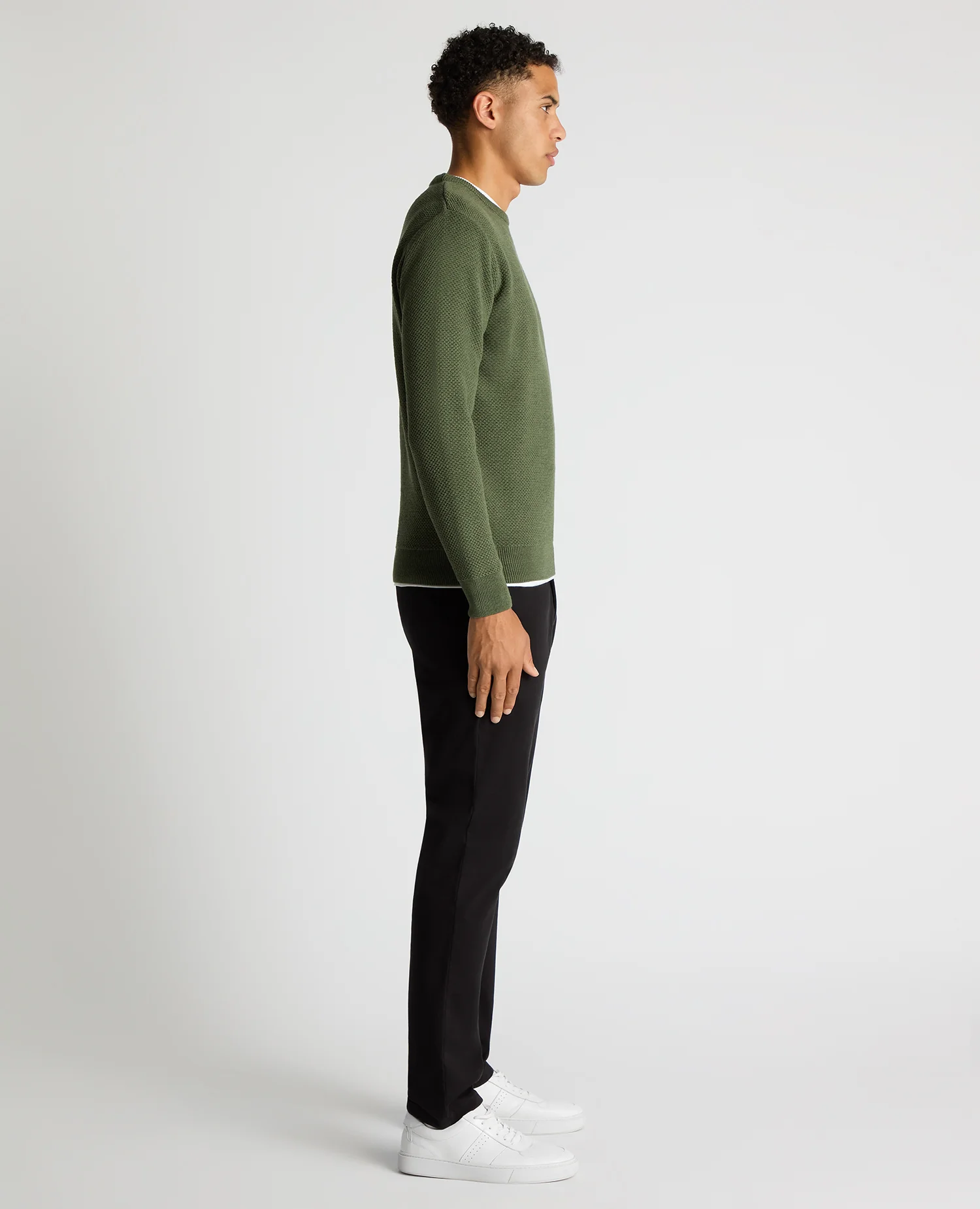 Tapered Fit Merino Wool-Blend Sweater - Image 4