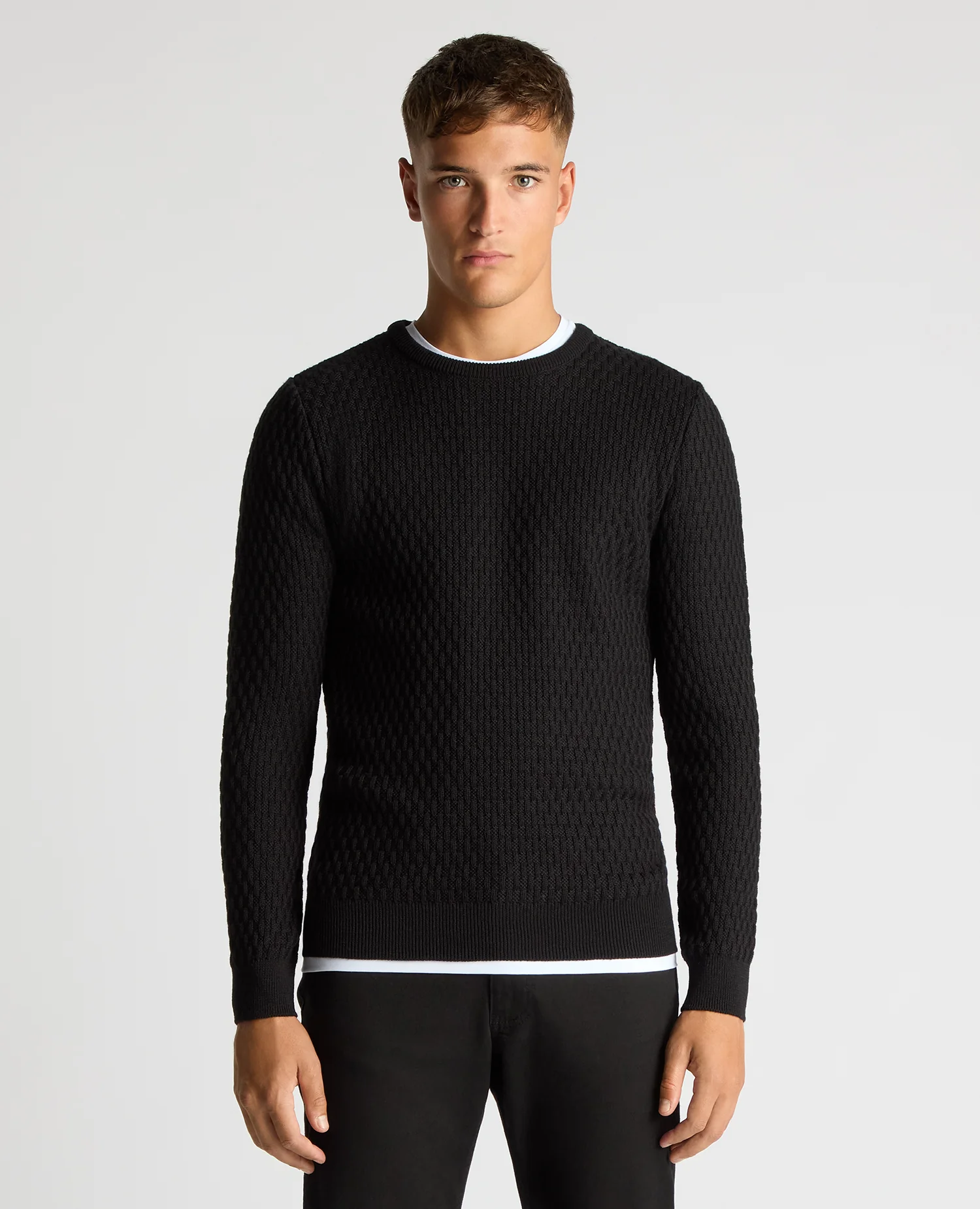 Tapered Fit Merino Wool-Blend Sweater