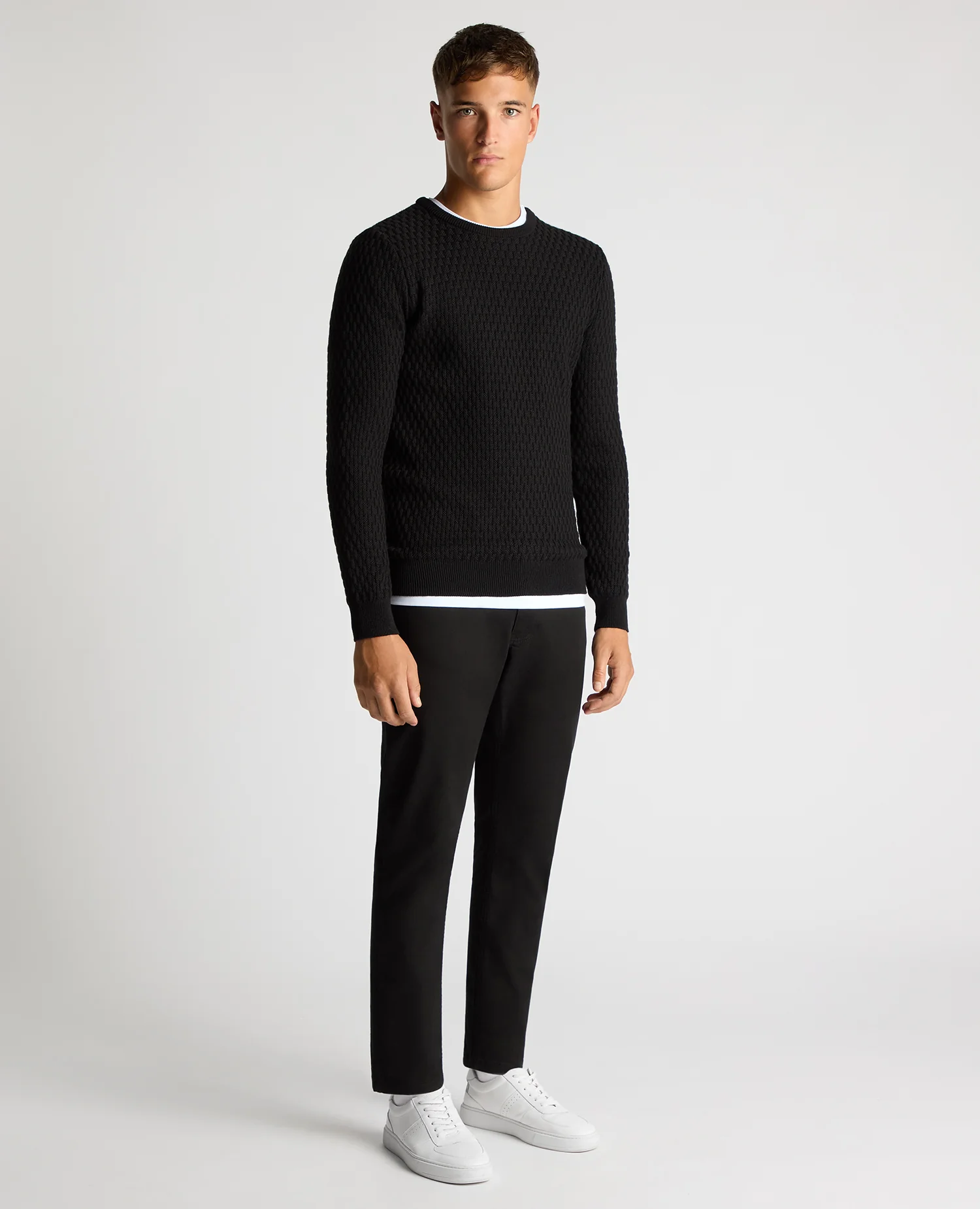 Tapered Fit Merino Wool-Blend Sweater - Image 2