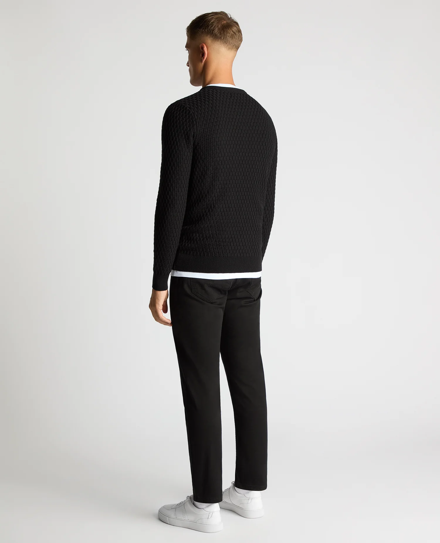 Tapered Fit Merino Wool-Blend Sweater - Image 3