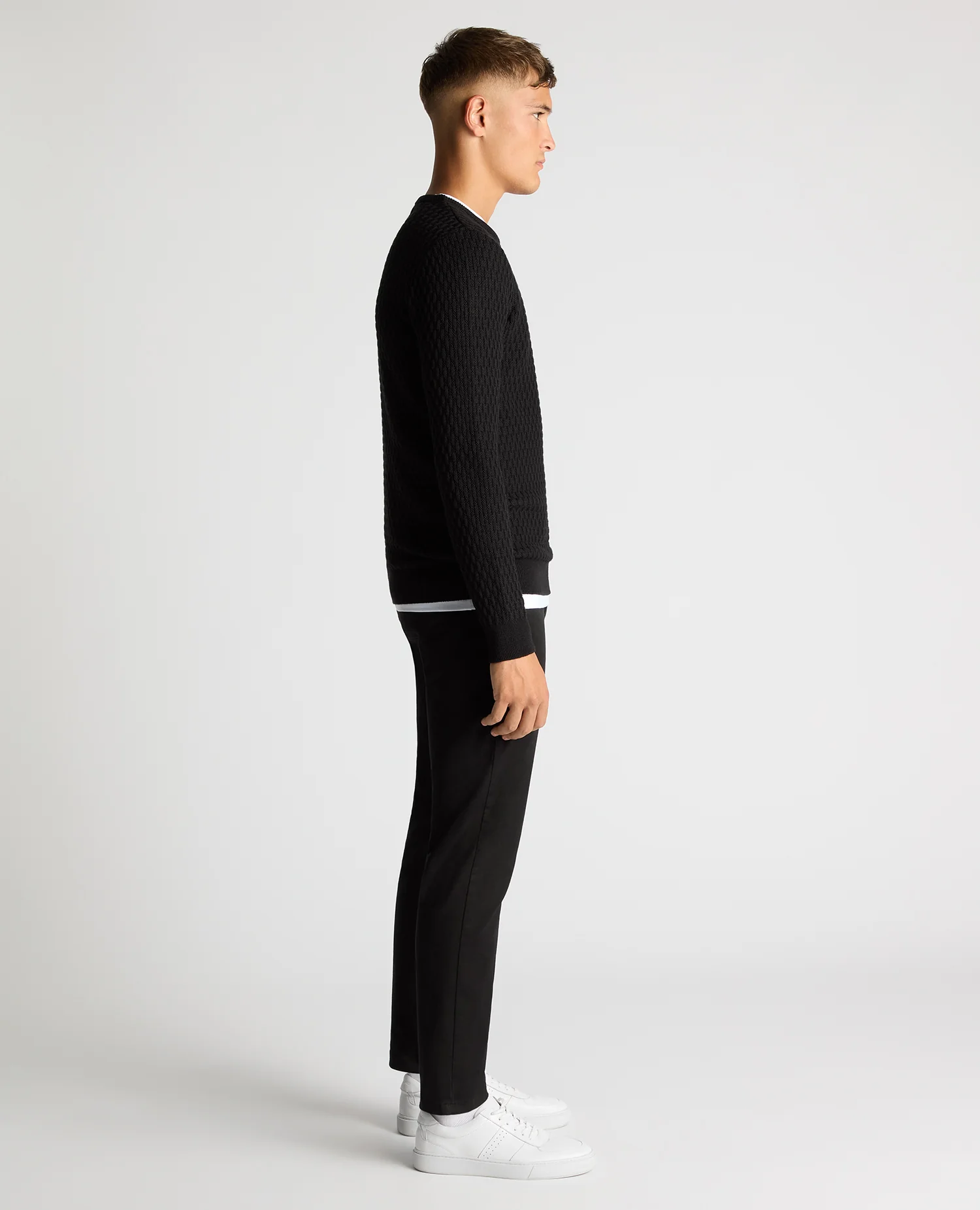 Tapered Fit Merino Wool-Blend Sweater - Image 4