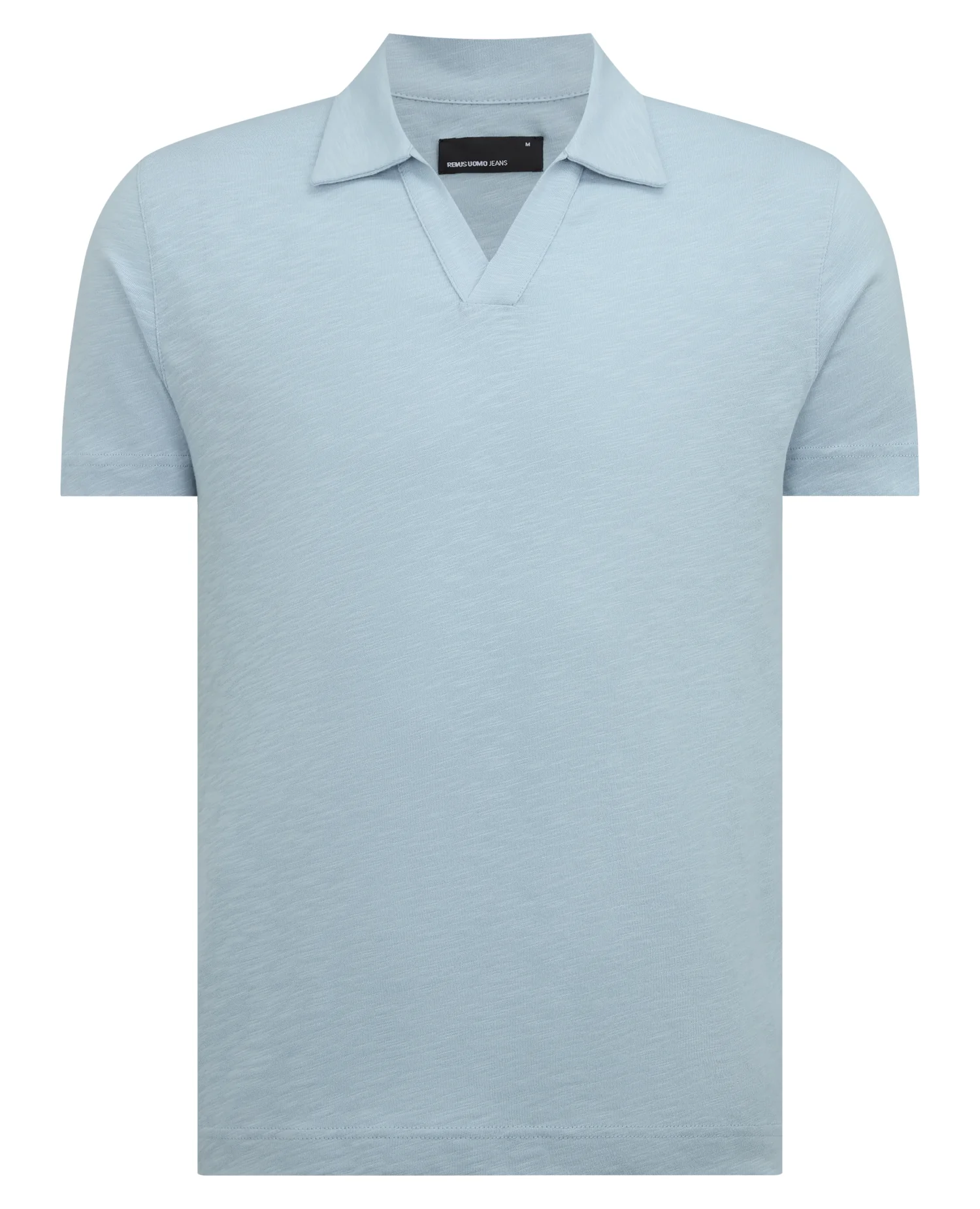 Tapered Fit Open Collar Cotton Polo - Image 6