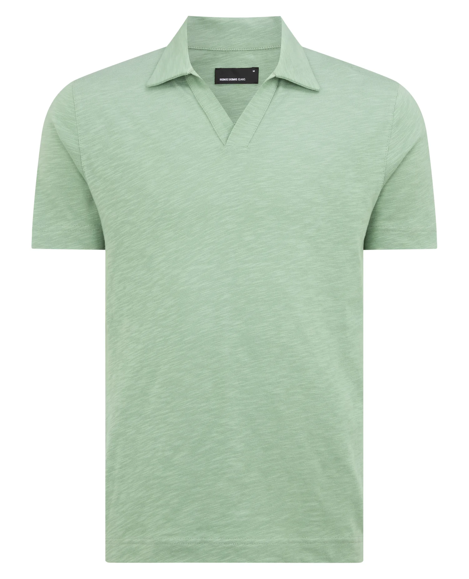 Tapered Fit Open Collar Cotton Polo - Image 5