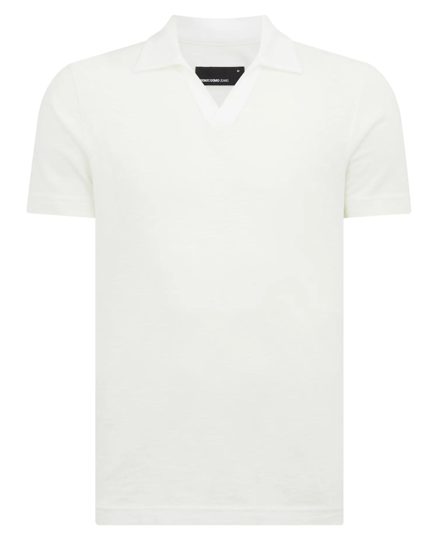 Tapered Fit Open Collar Cotton Polo - Image 6