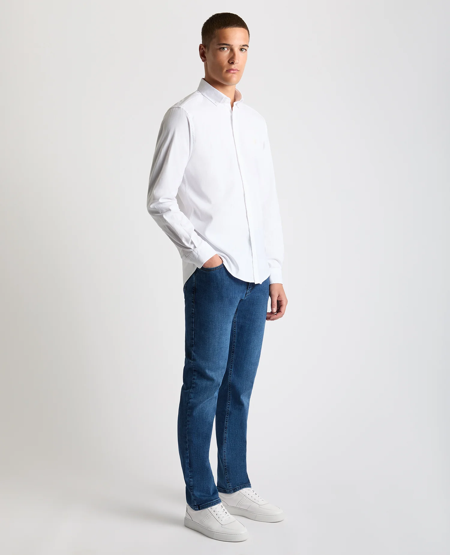 Tapered Fit Oxford Cotton Shirt - Image 2
