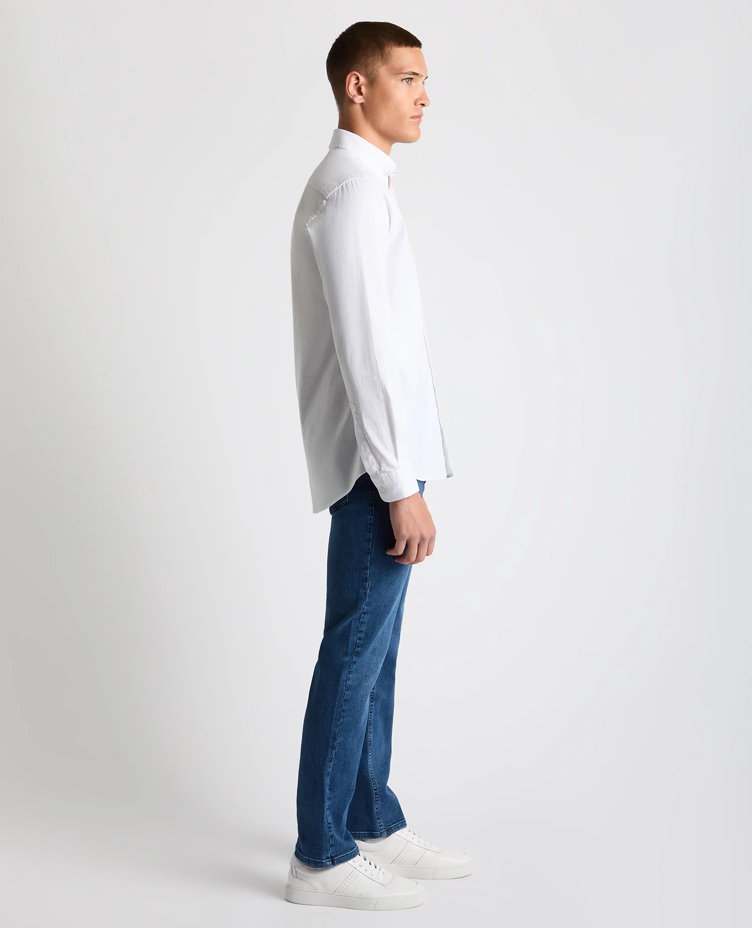 Tapered Fit Oxford Cotton Shirt - Image 4