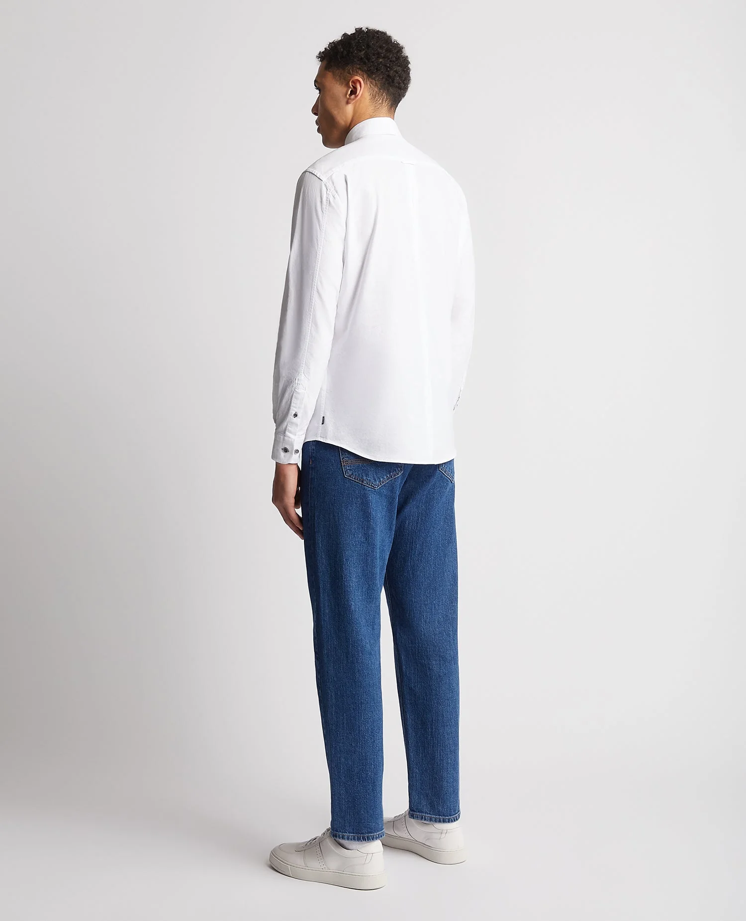 Tapered Fit Oxford Cotton Shirt - Image 3