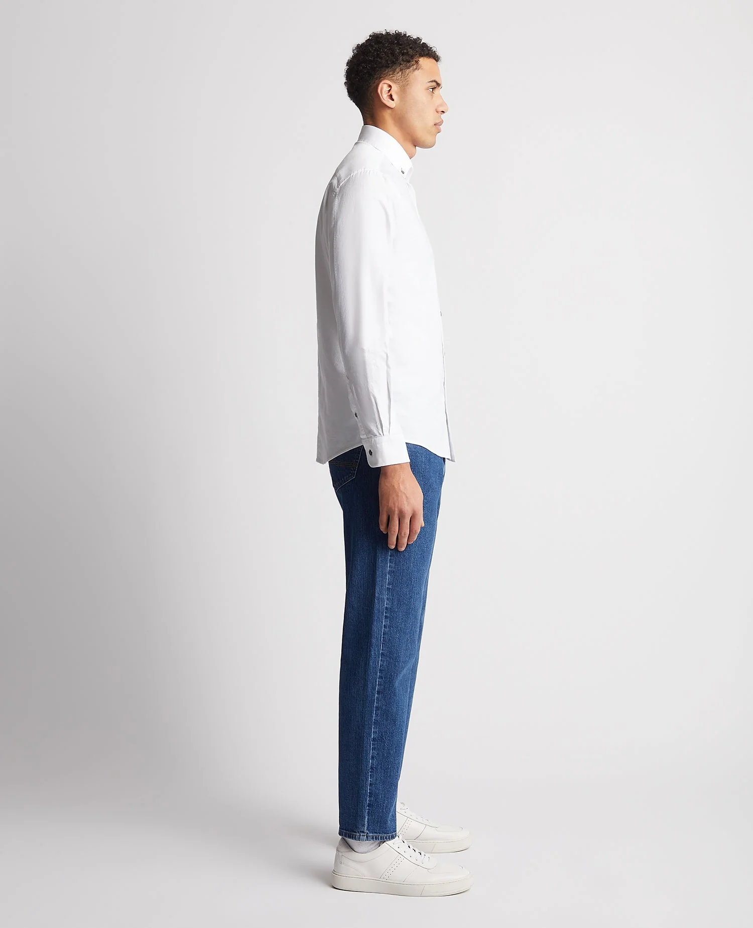 Tapered Fit Oxford Cotton Shirt - Image 4