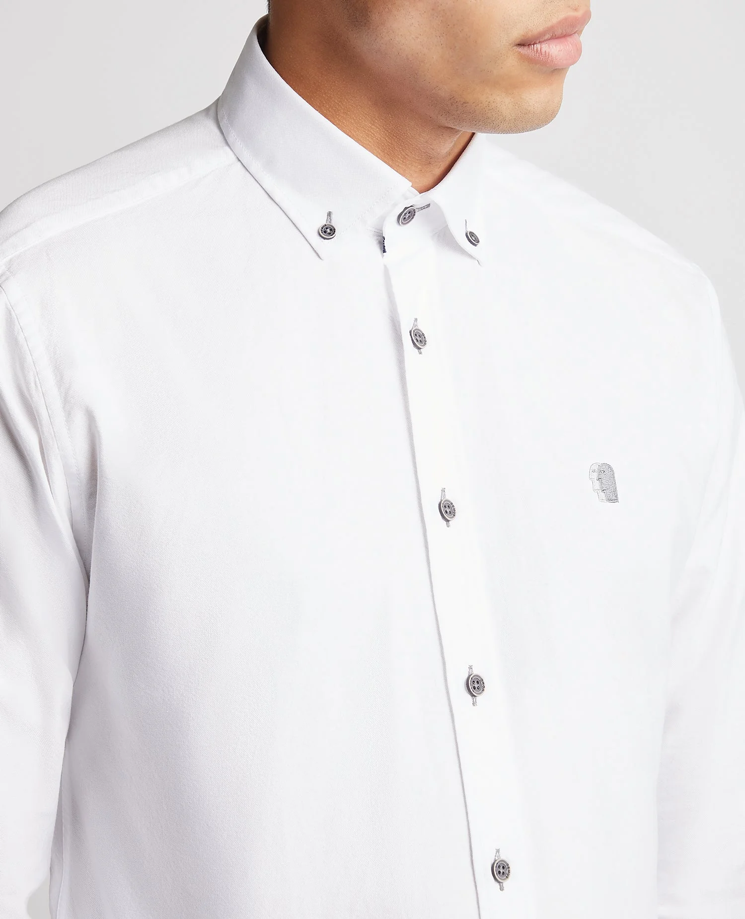 Tapered Fit Oxford Cotton Shirt - Image 5