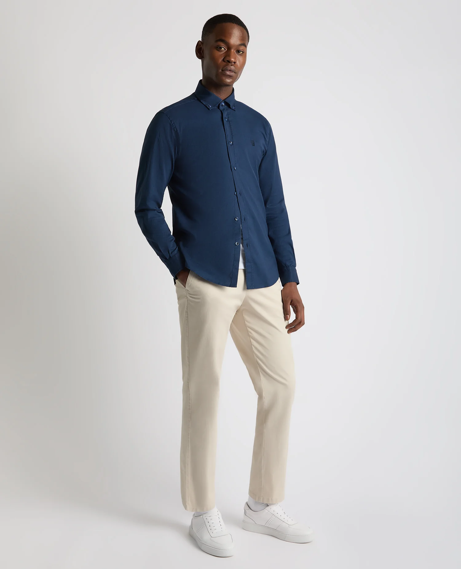 Tapered Fit Oxford Cotton Shirt - Image 2