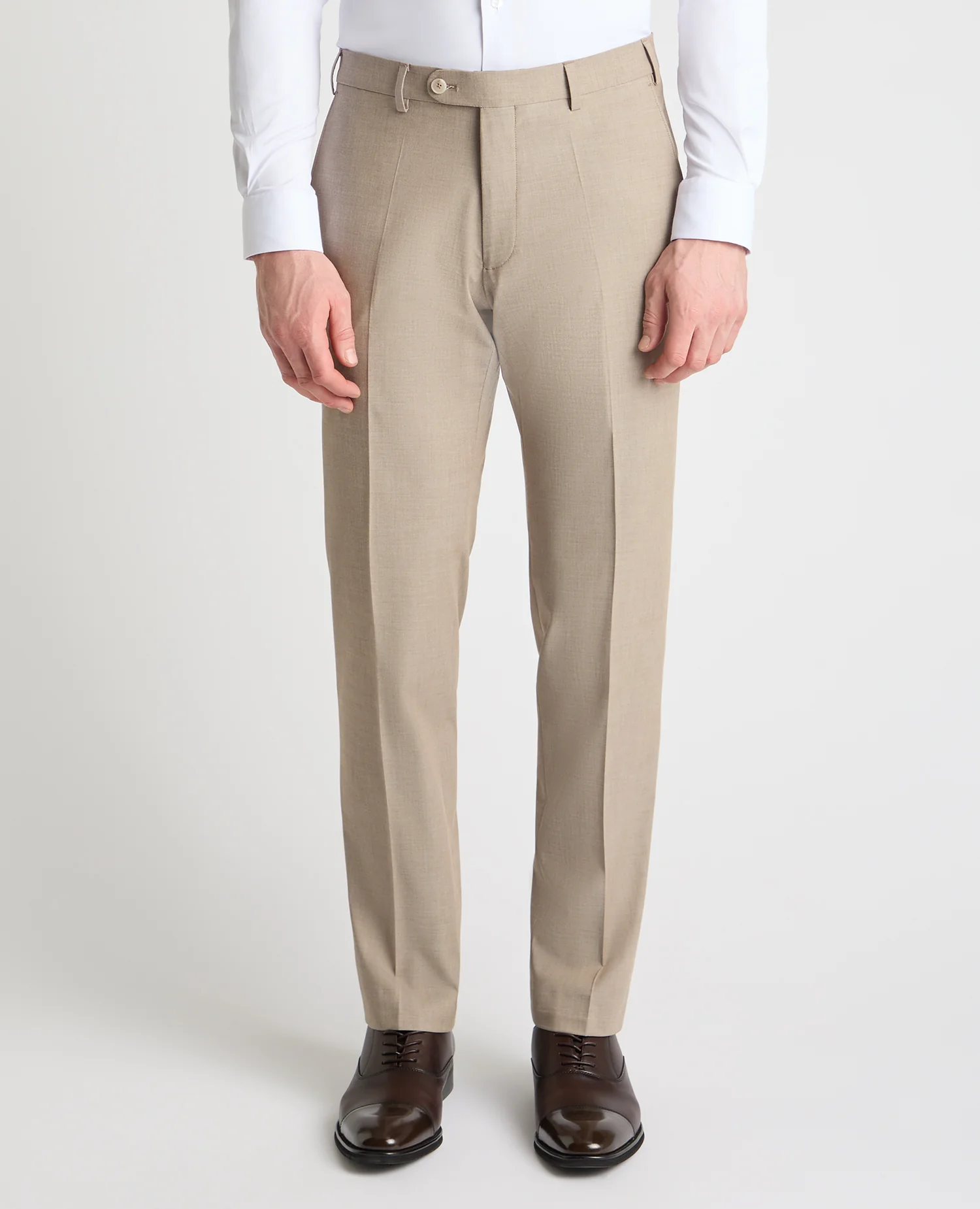 Tapered Fit Peak Lapel Suit Trousers