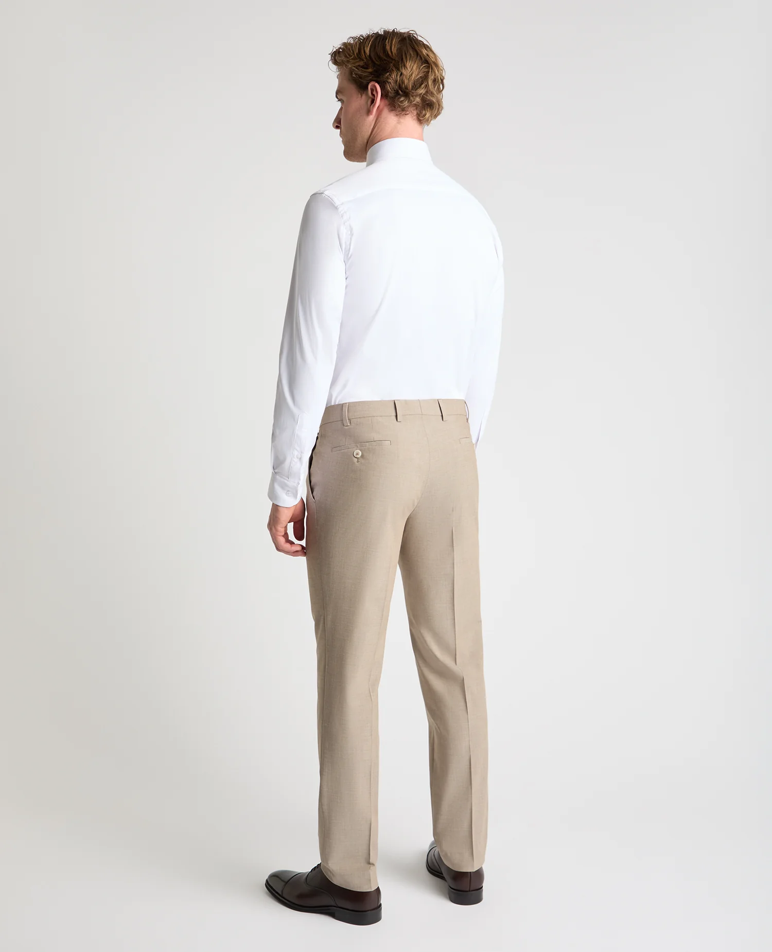 Tapered Fit Peak Lapel Suit Trousers - Image 3