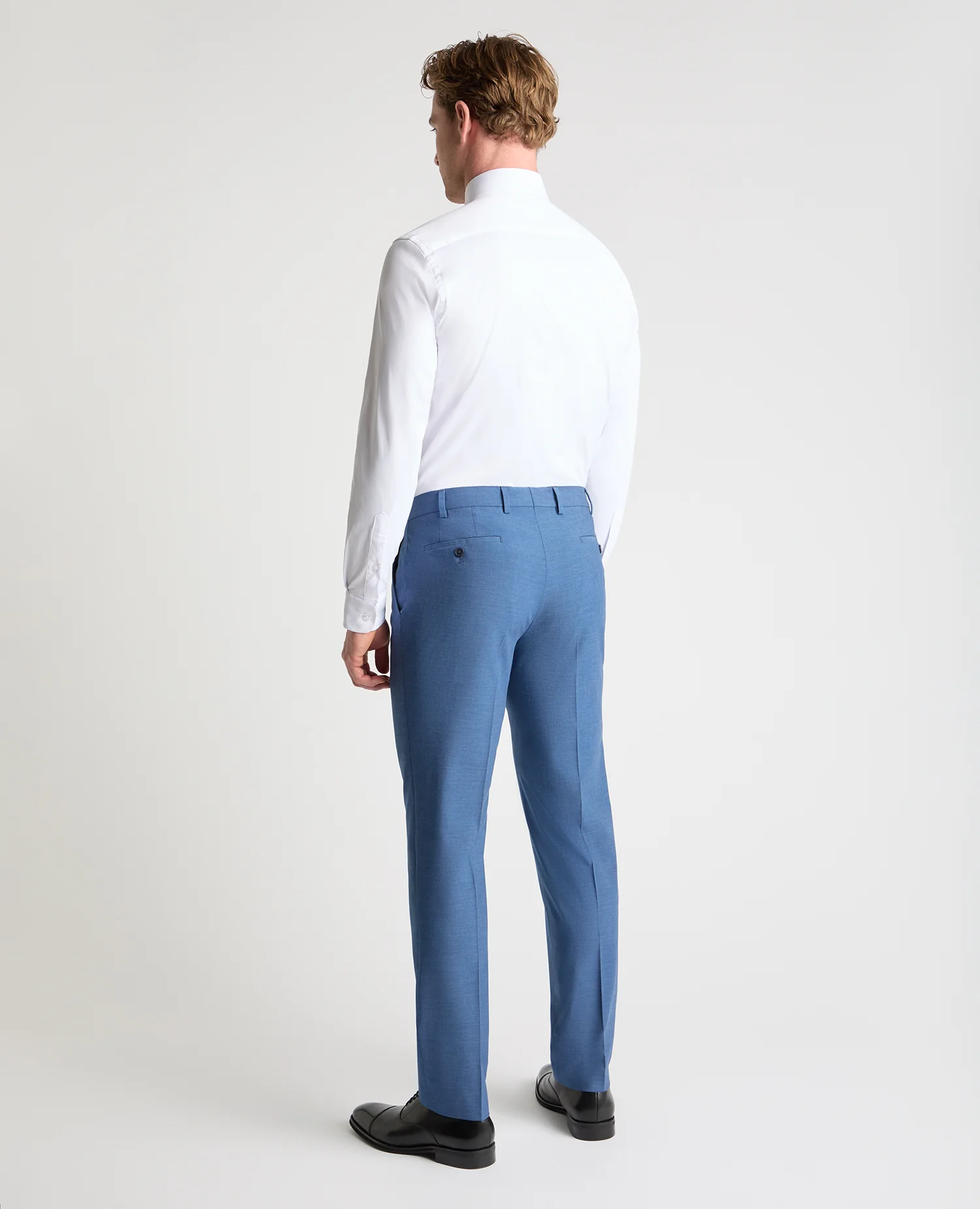Tapered Fit Peak Lapel Suit Trousers - Image 3