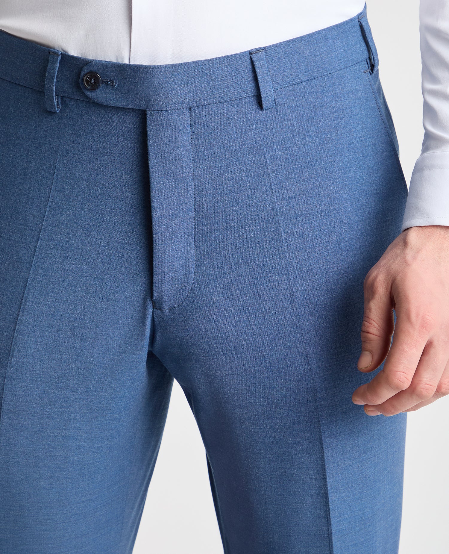 Tapered Fit Peak Lapel Suit Trousers - Image 4