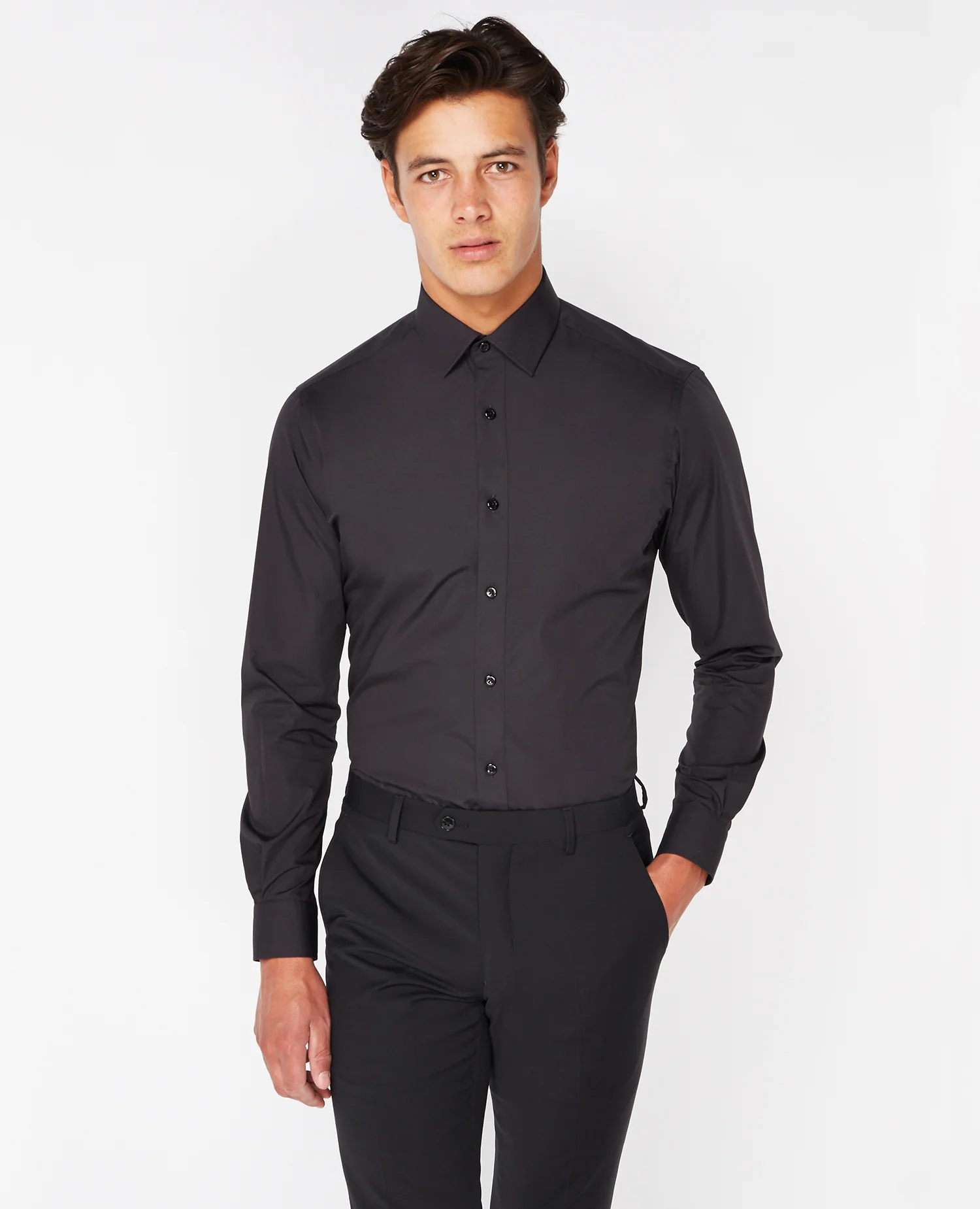 Tapered Fit French Front Shirt
