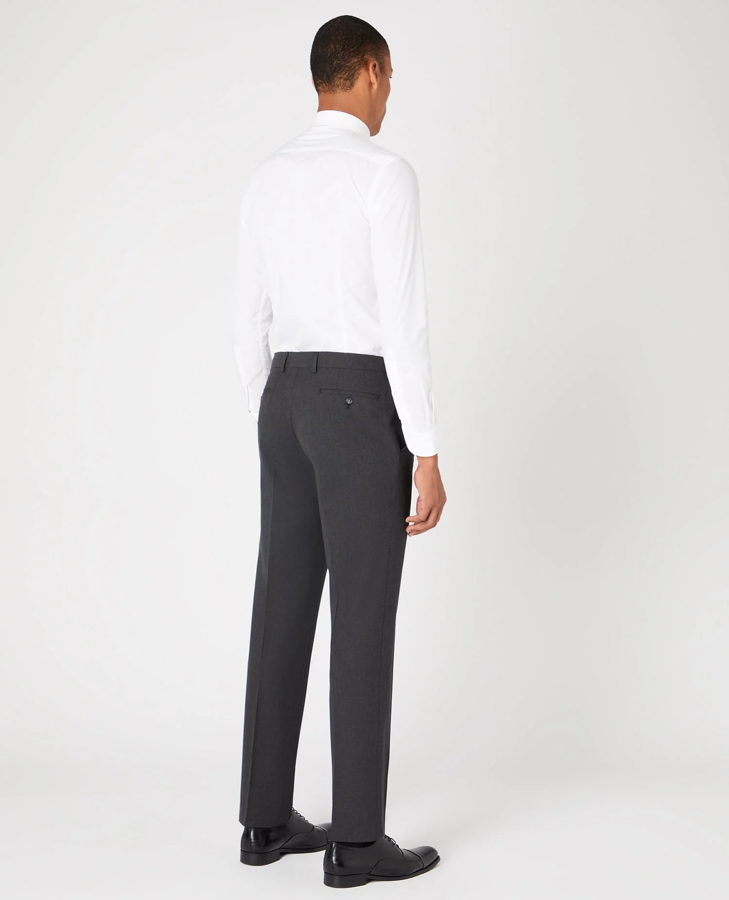 Tapered Leg Stretch Formal Trousers - Image 3