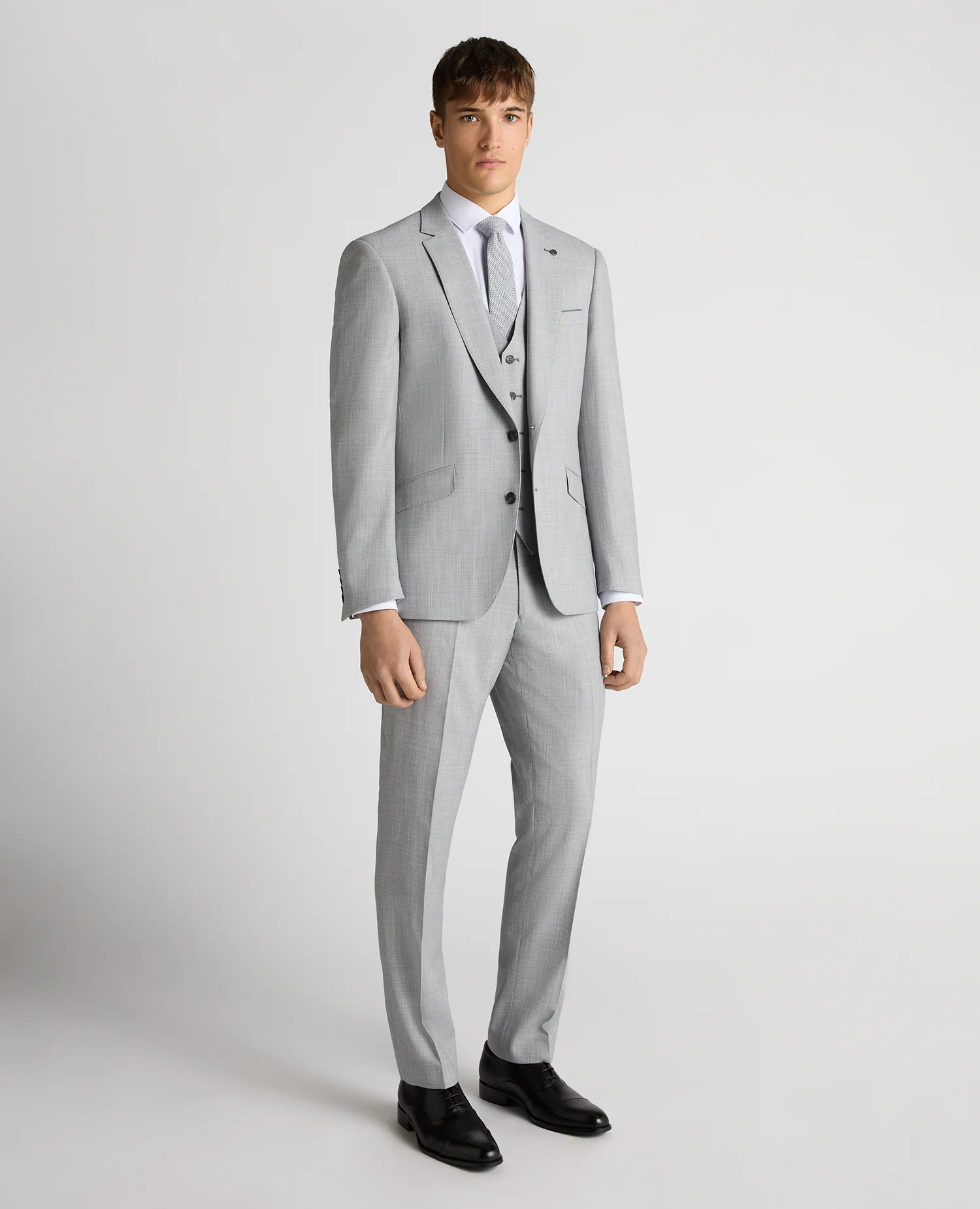 Tapered Fit Micro Houndstooth Suit Jacket - Image 2