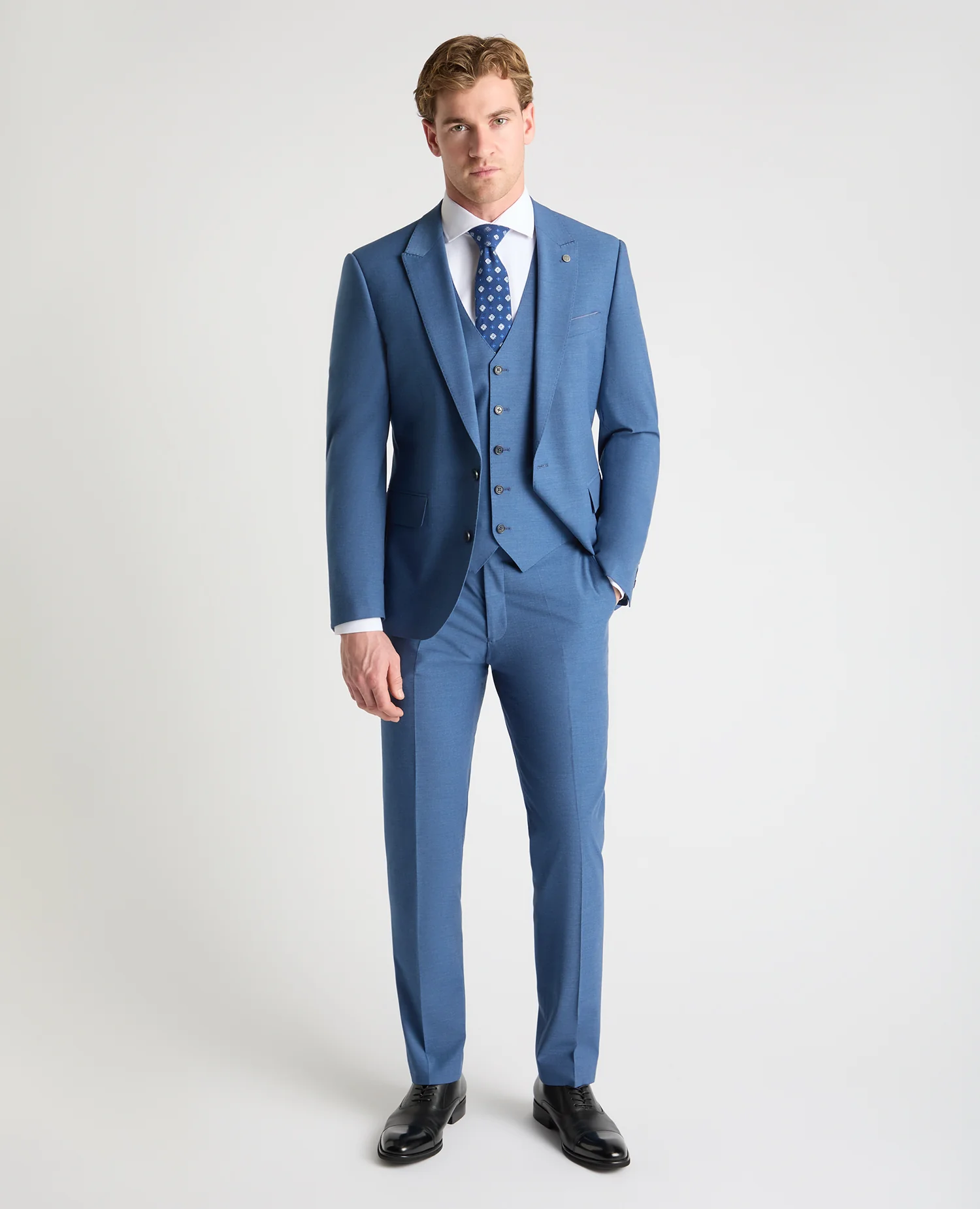 Tapered fit polyviscose stretch waistcoat - Image 2