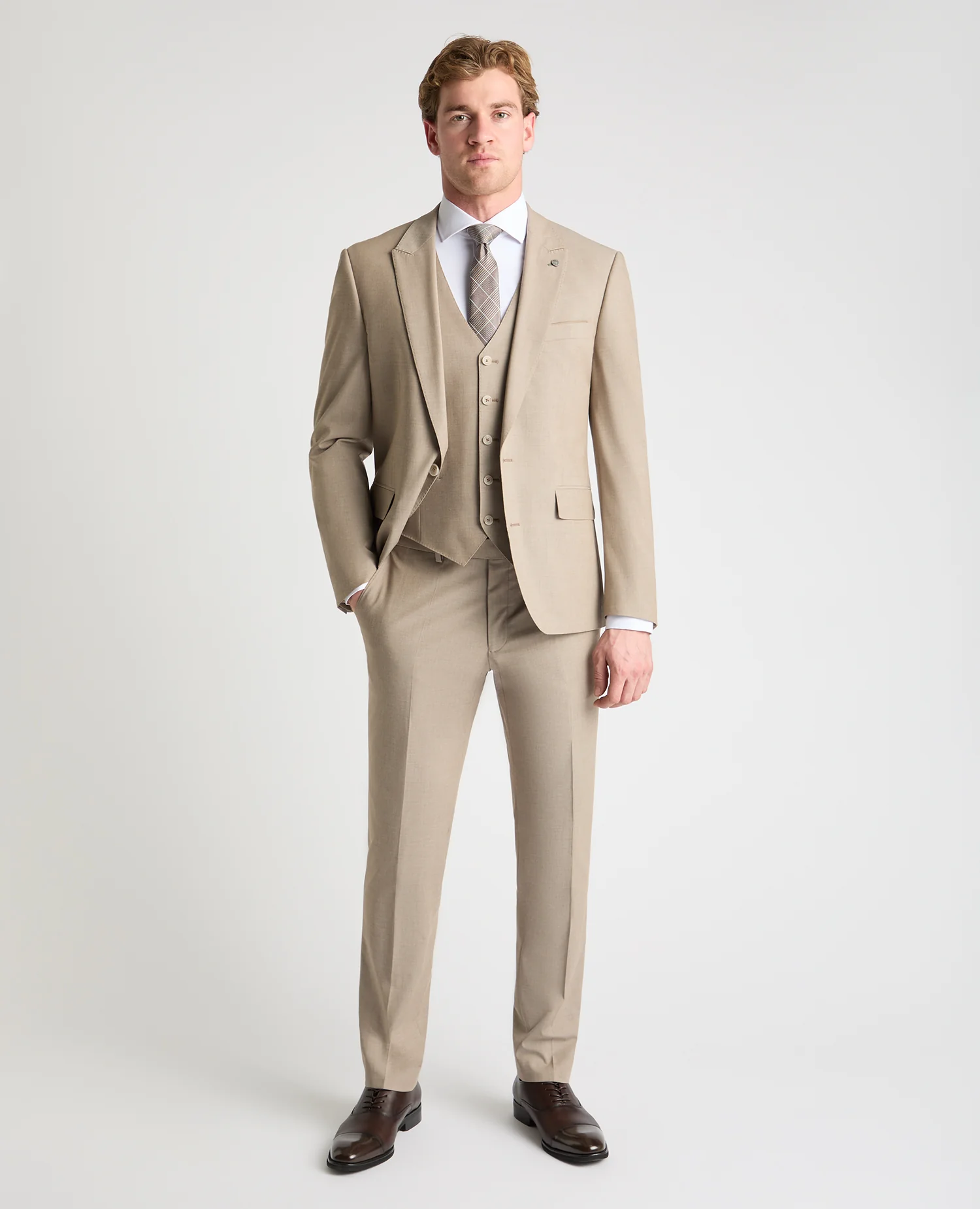Tapered fit polyviscose stretch waistcoat - Image 2