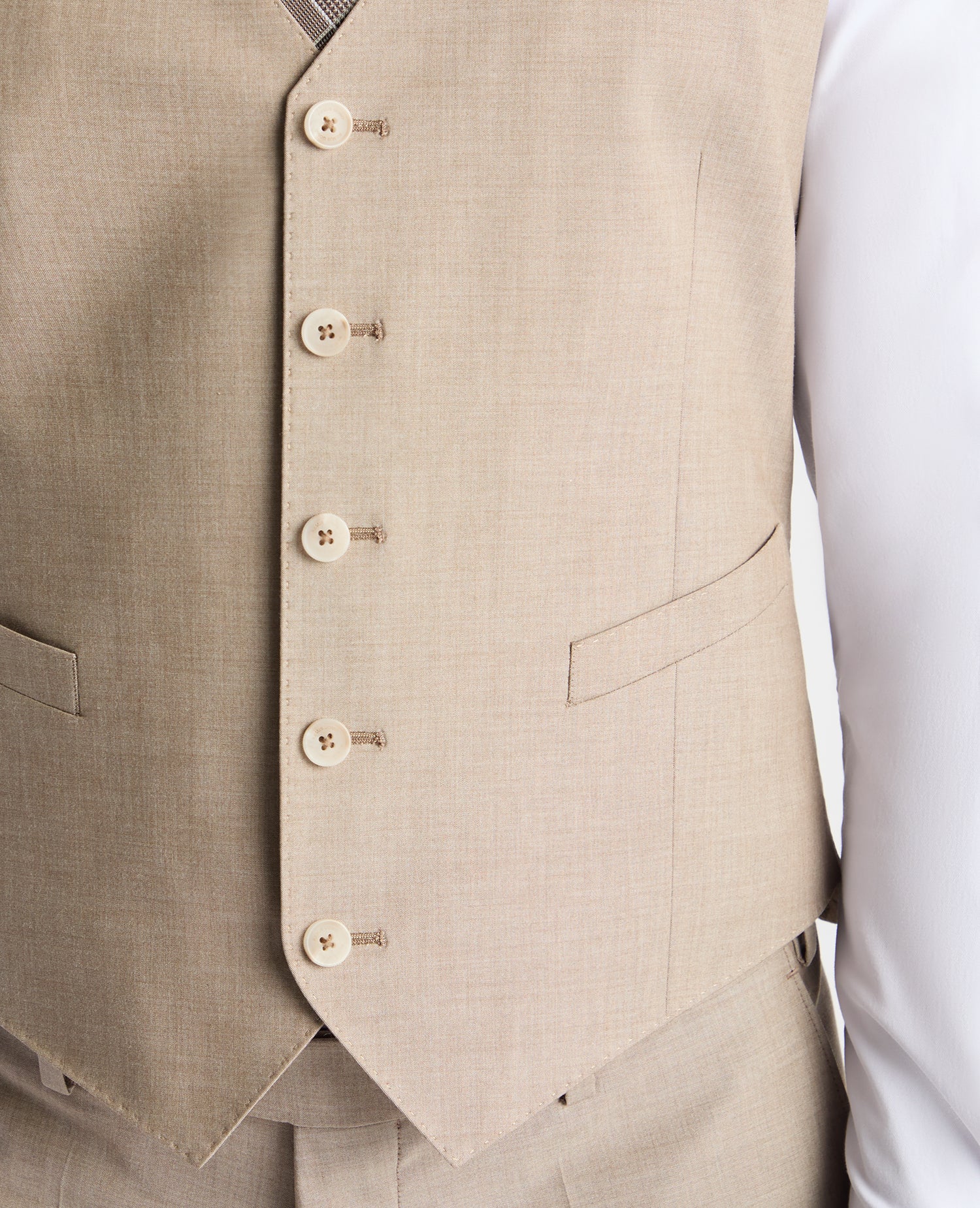 Tapered fit polyviscose stretch waistcoat - Image 4