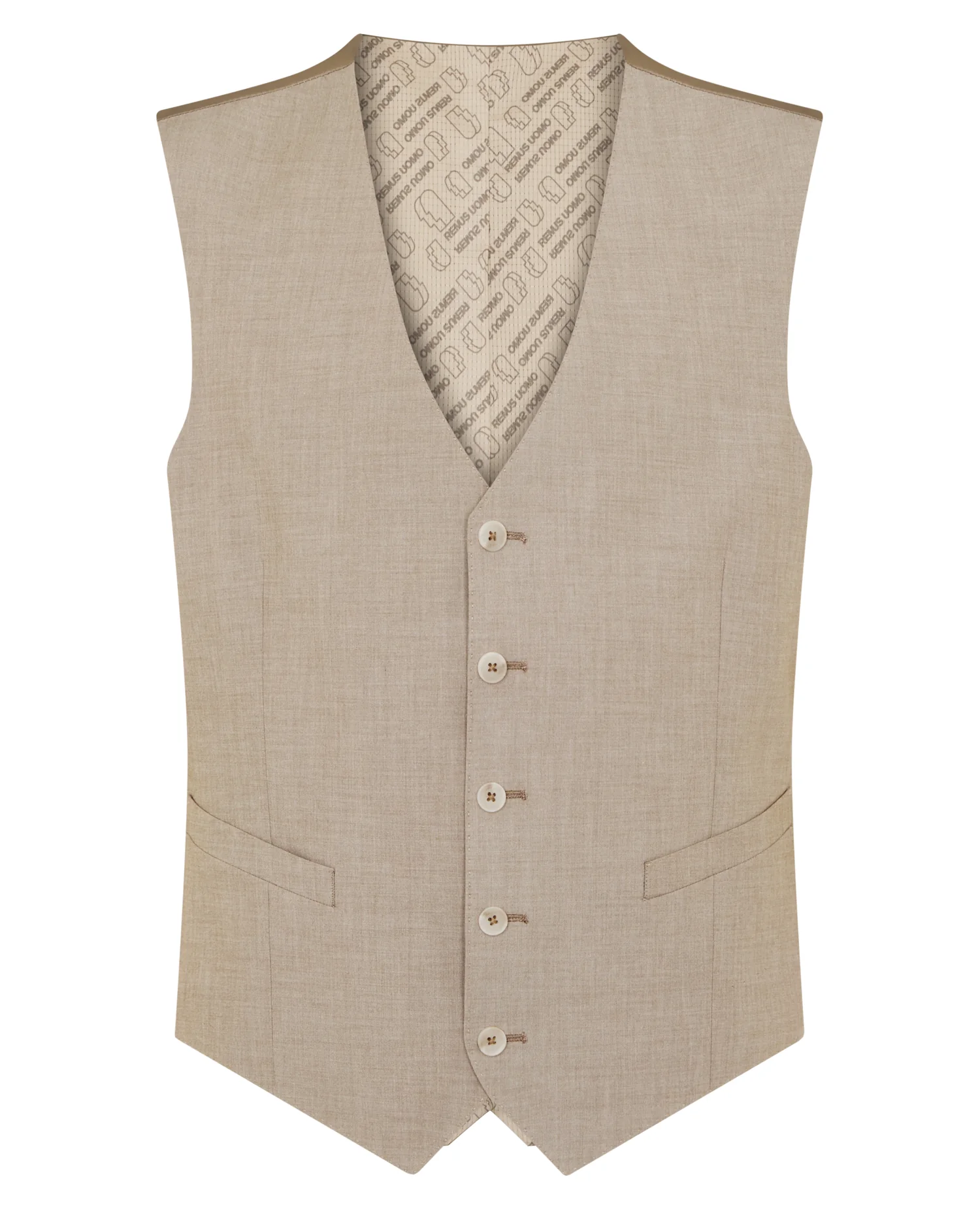 Tapered fit polyviscose stretch waistcoat - Image 5
