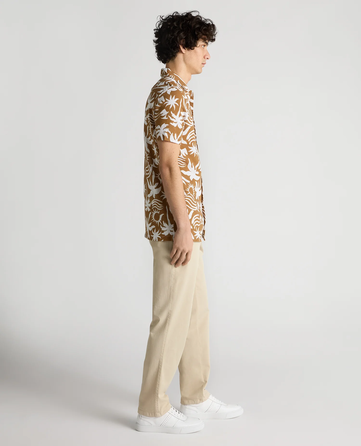 Tapered Fit Floral Print Cotton Shirt - Image 4