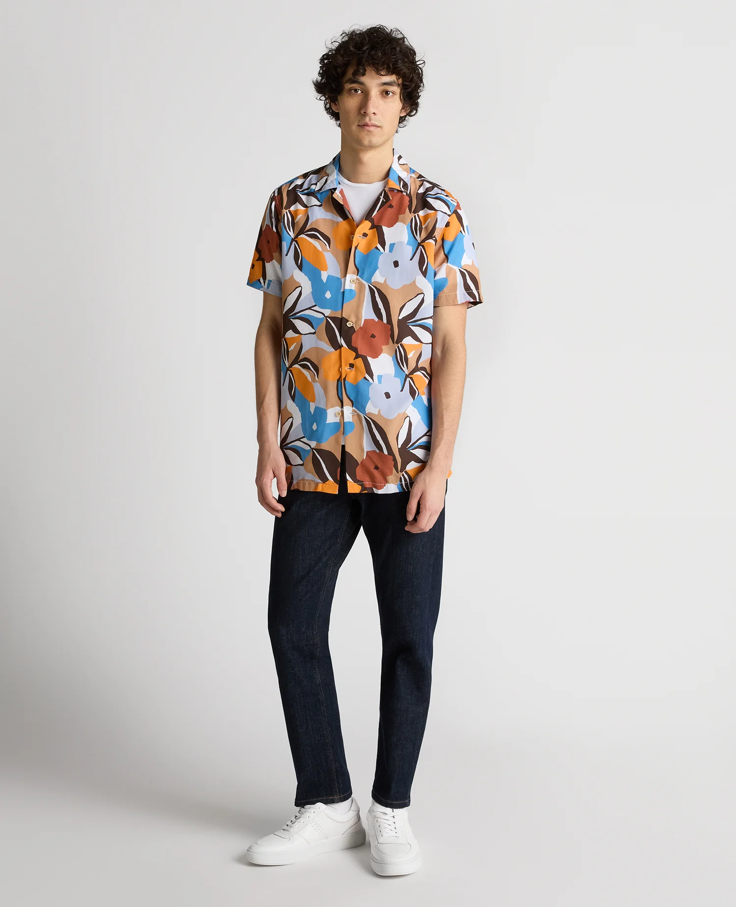 Tapered Fit Tencel Floral Print shirt - Image 3