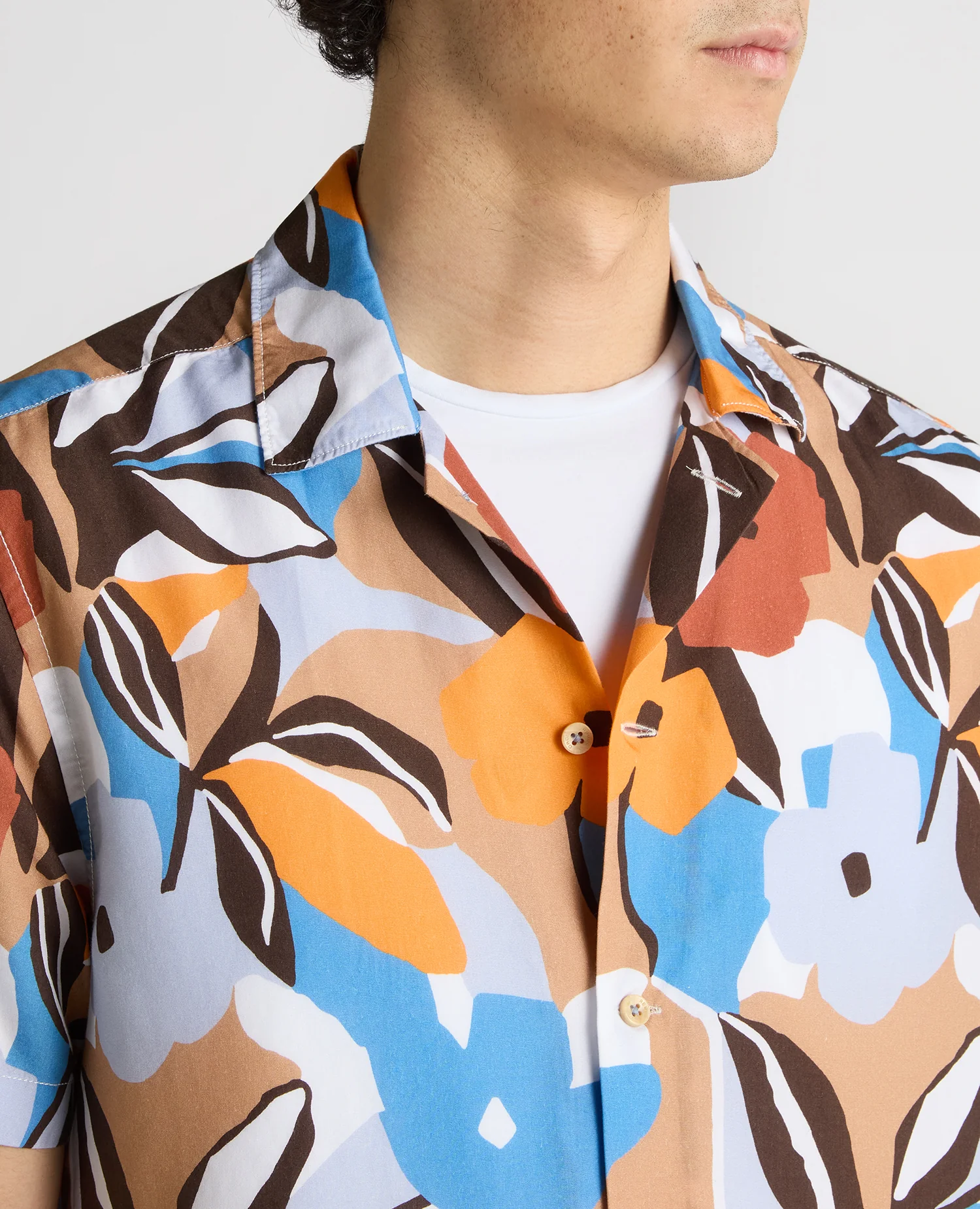 Tapered Fit Tencel Floral Print shirt - Image 4