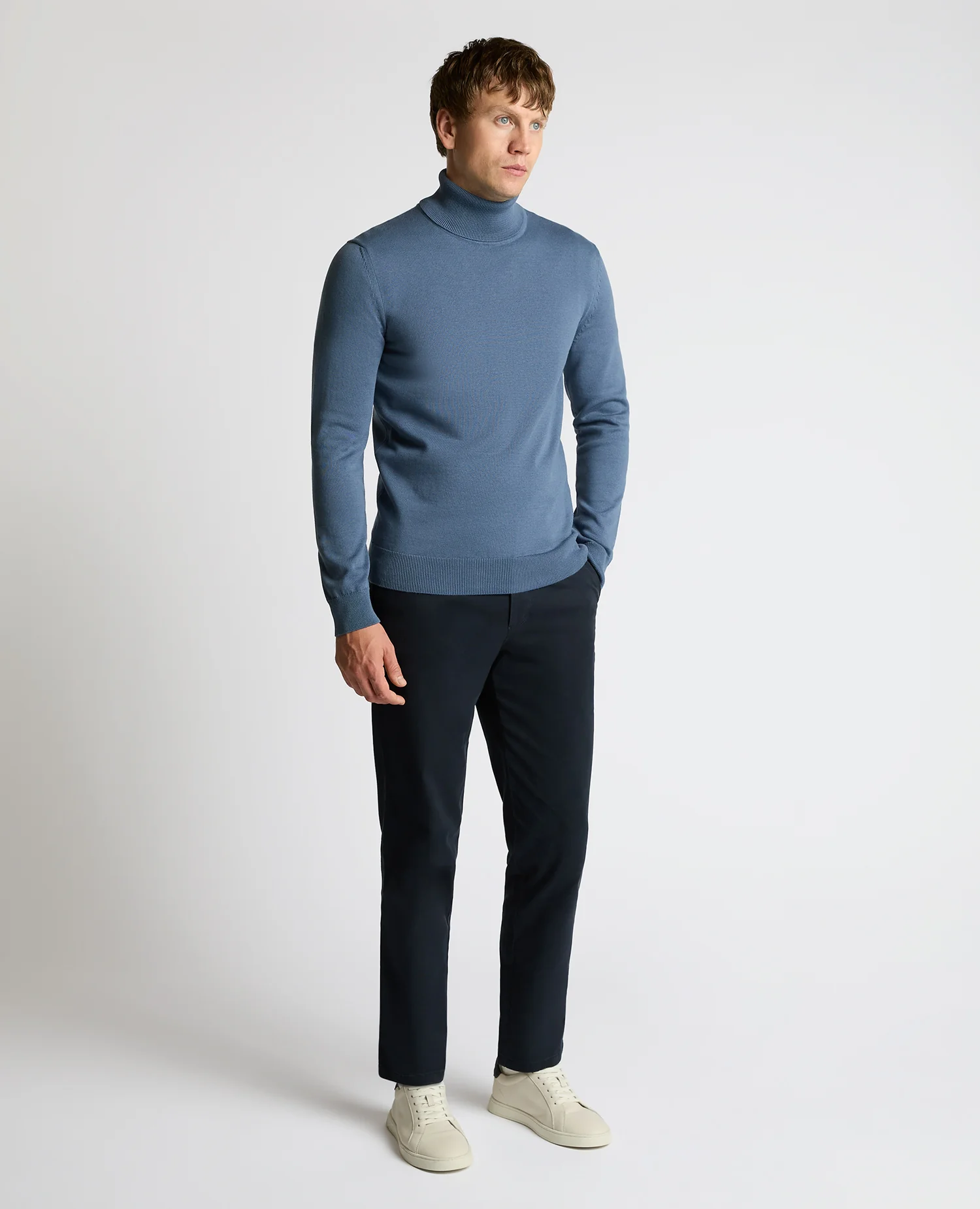 Roll Neck Cotton Sweater - Image 2