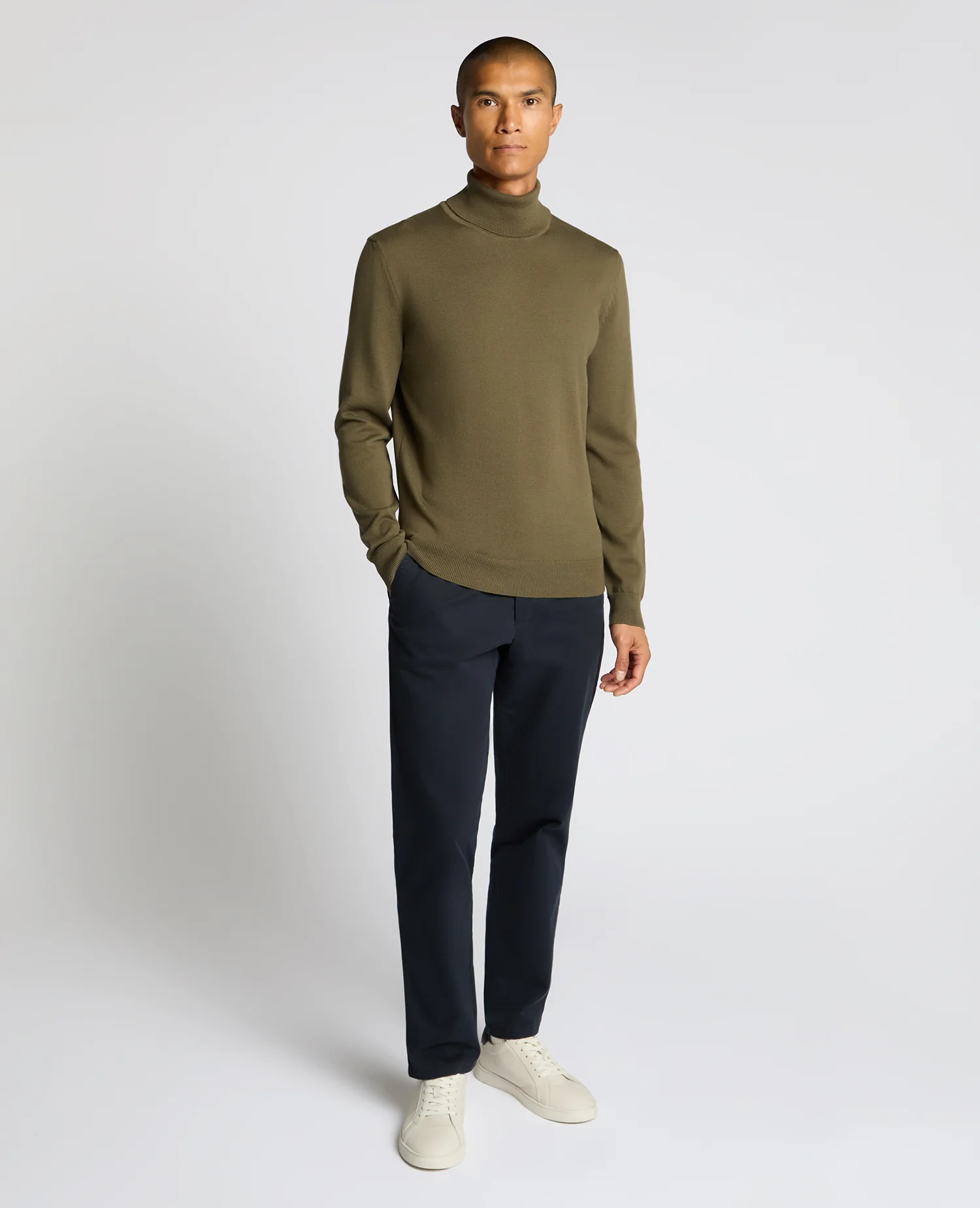 Roll Neck Cotton Sweater - Image 2