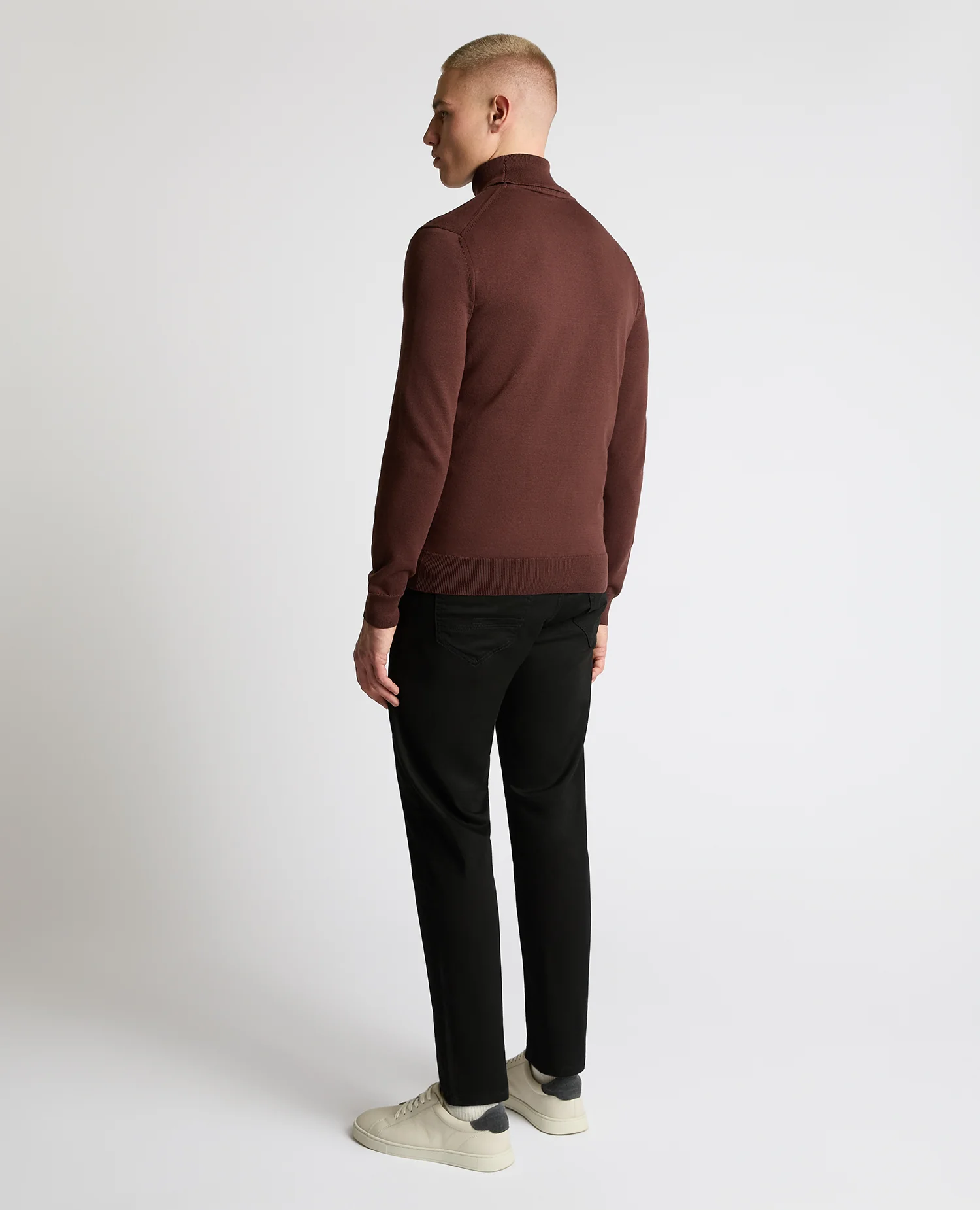 Roll Neck Cotton Sweater - Image 3
