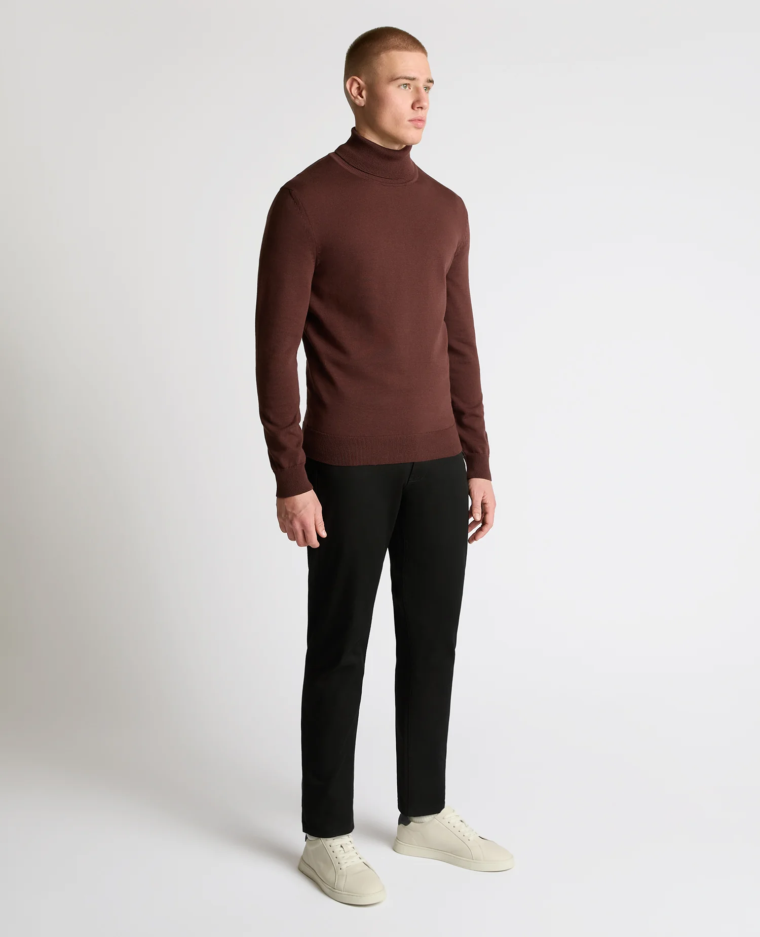 Roll Neck Cotton Sweater - Image 4