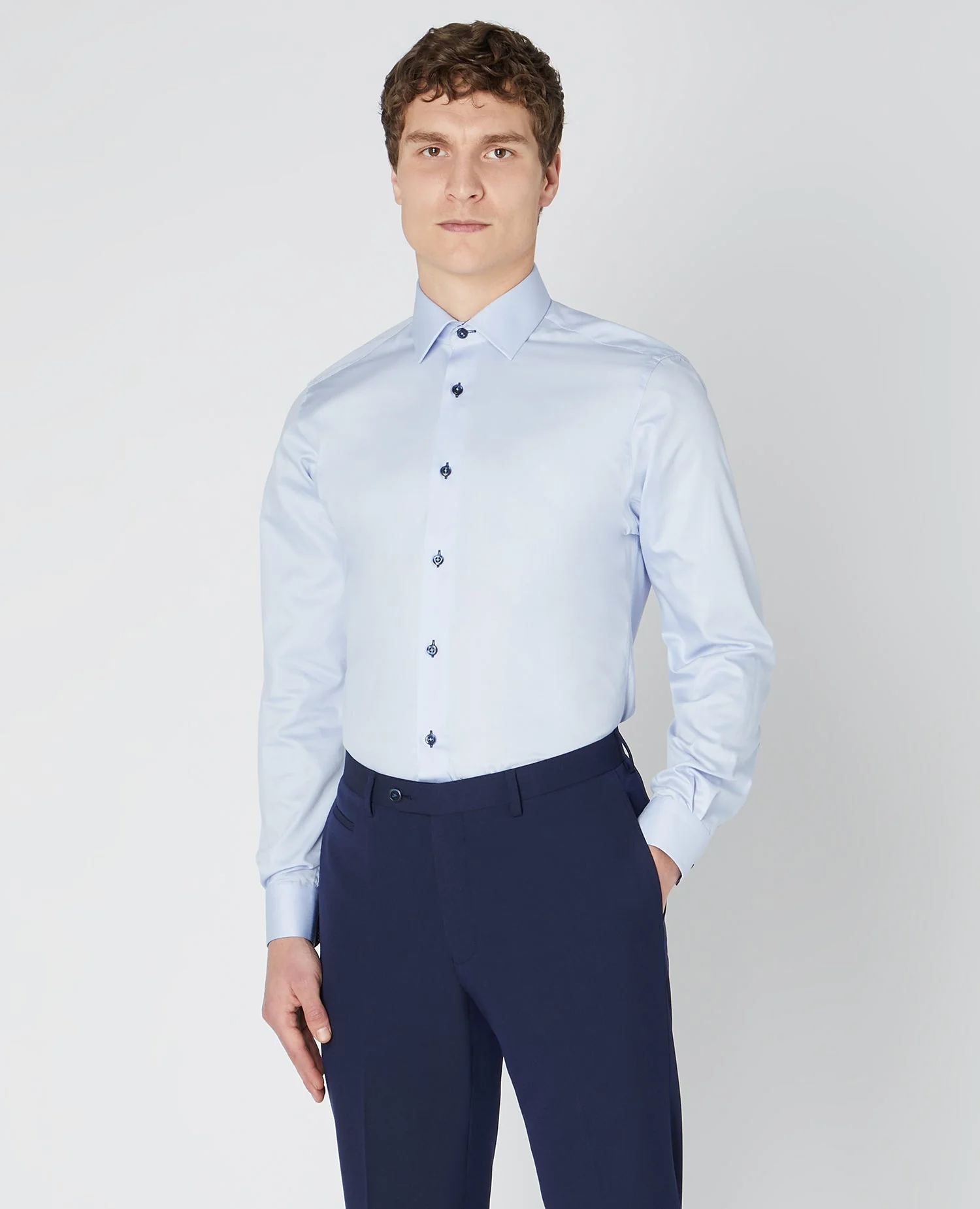 Tapered Fit Cotton-Blend Shirt