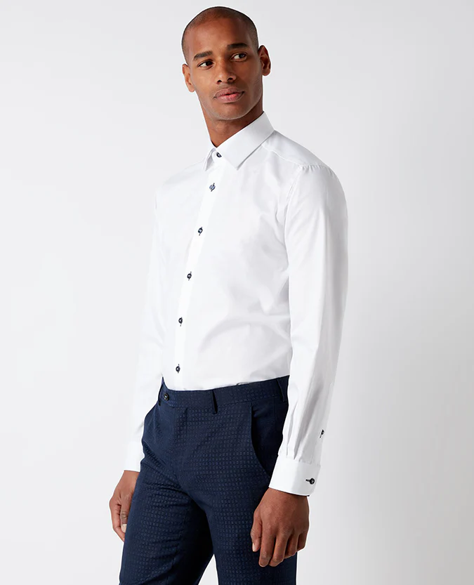 Tapered Fit Cotton-Blend Shirt