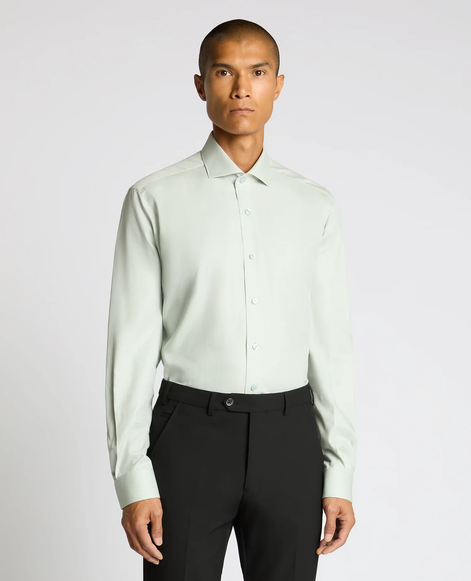 Tapered Fit Cotton Shirt