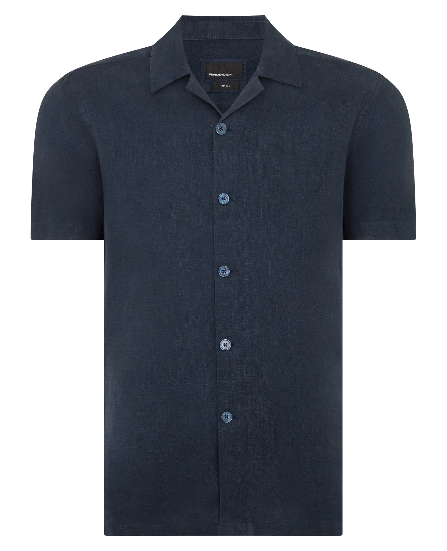 Tapered Fit Short Sleeve Linen Shirt - Image 7