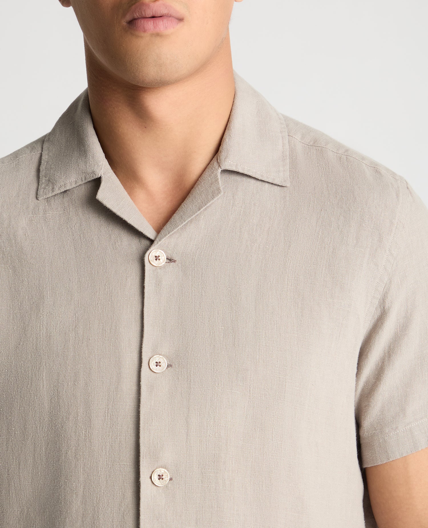 Tapered Fit Short Sleeve Linen Shirt - Image 5