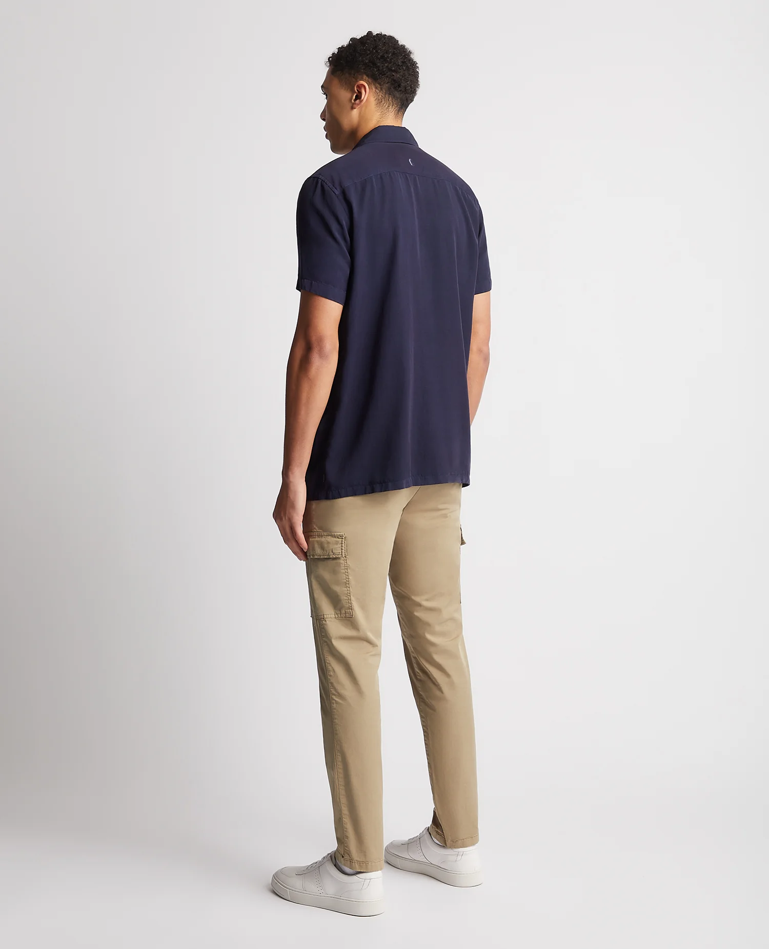 Tapered Fit Short Sleeve Tencel Shirt - Image 4