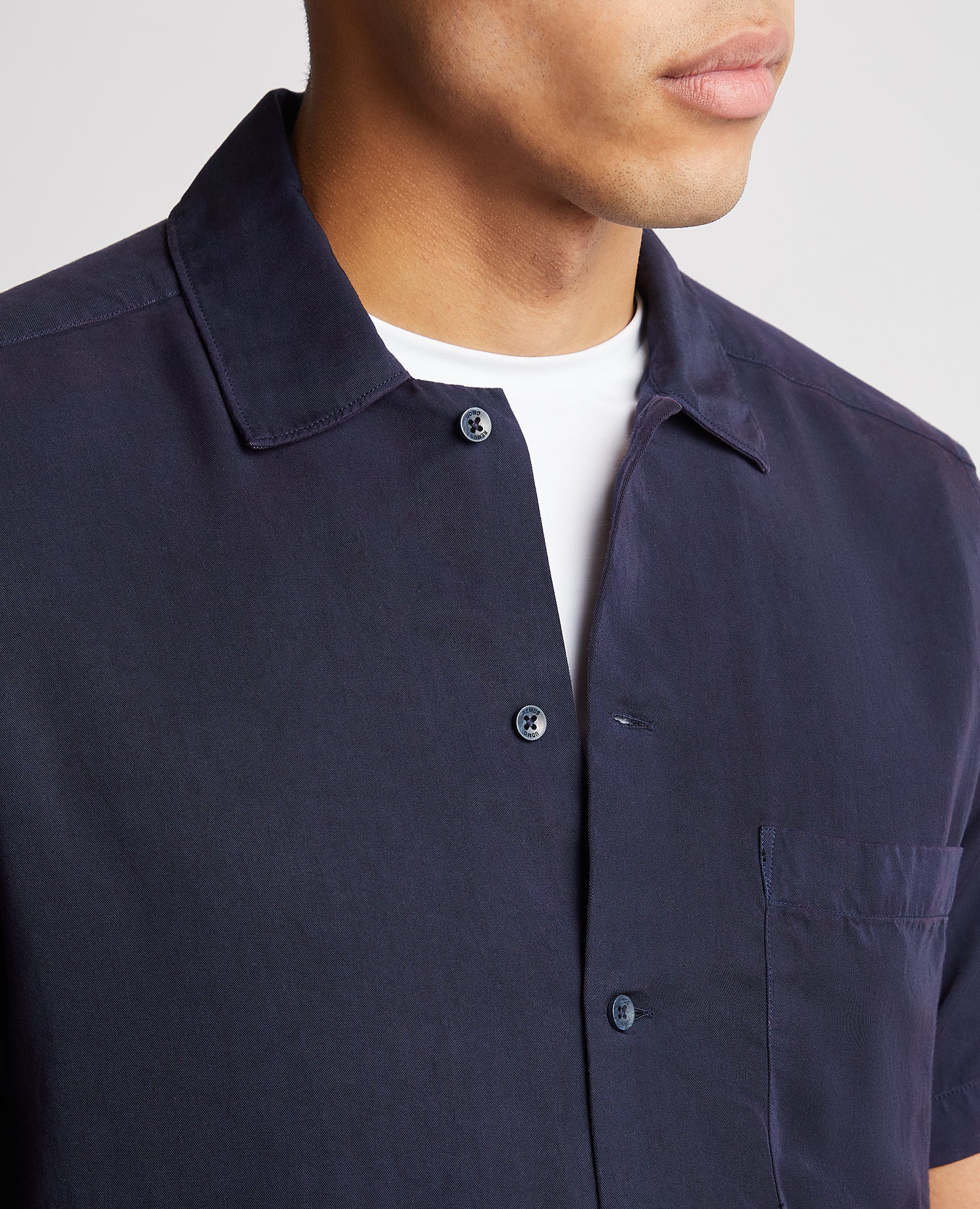 Tapered Fit Short Sleeve Tencel Shirt - Image 5