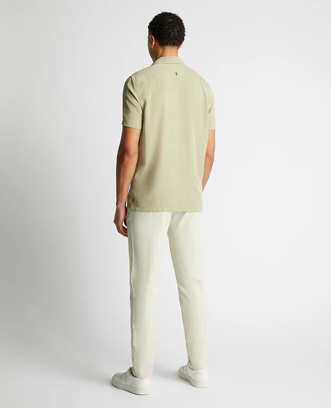 Tapered Fit Short Sleeve Tencel Shirt - Image 3