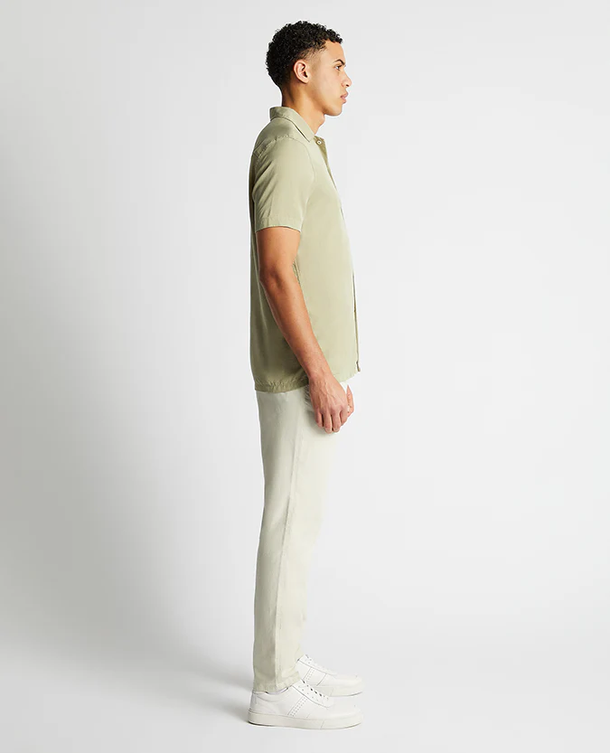 Tapered Fit Short Sleeve Tencel Shirt - Image 4