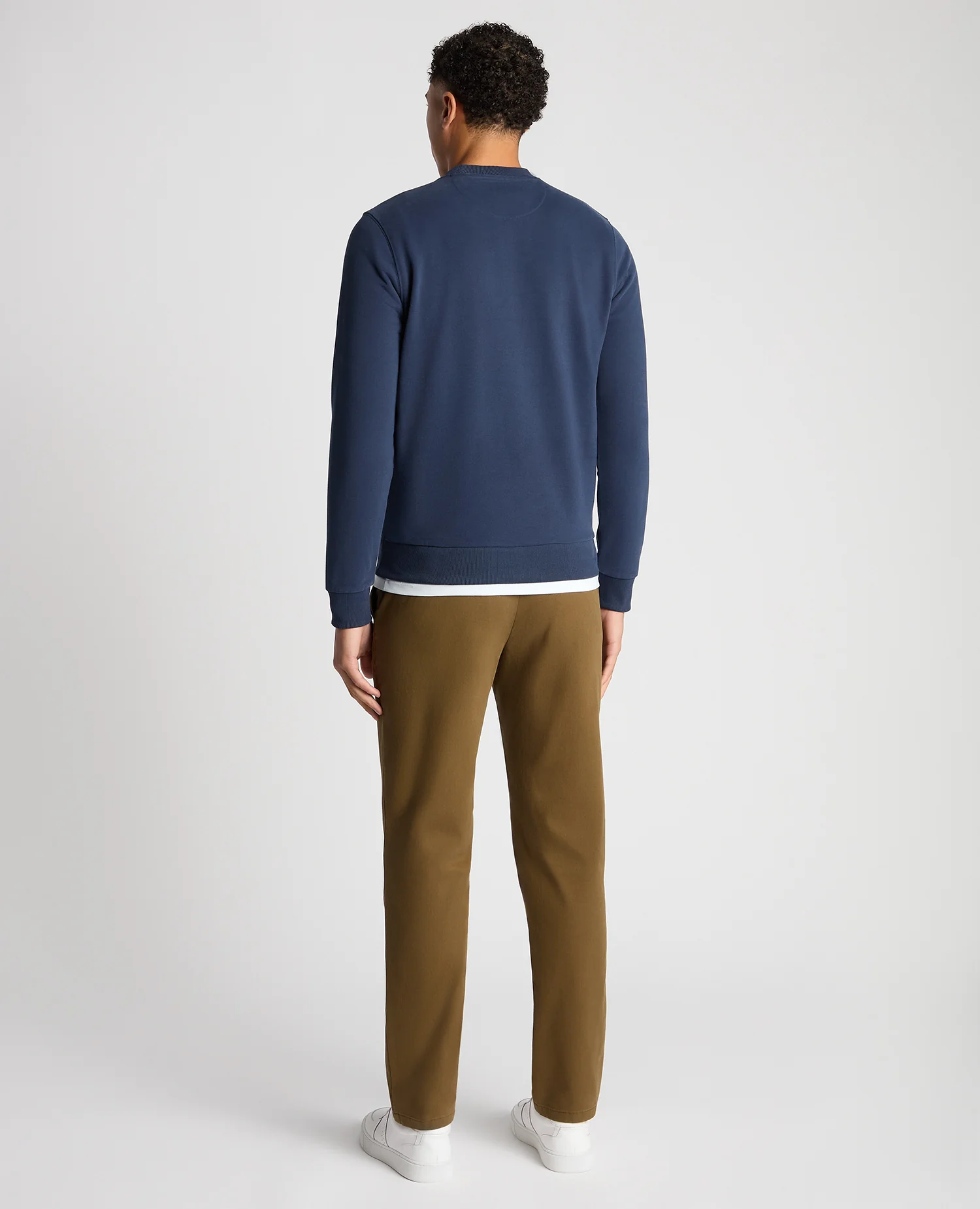 Crew Neck Terry Embroidered Sweatshirt - Image 3