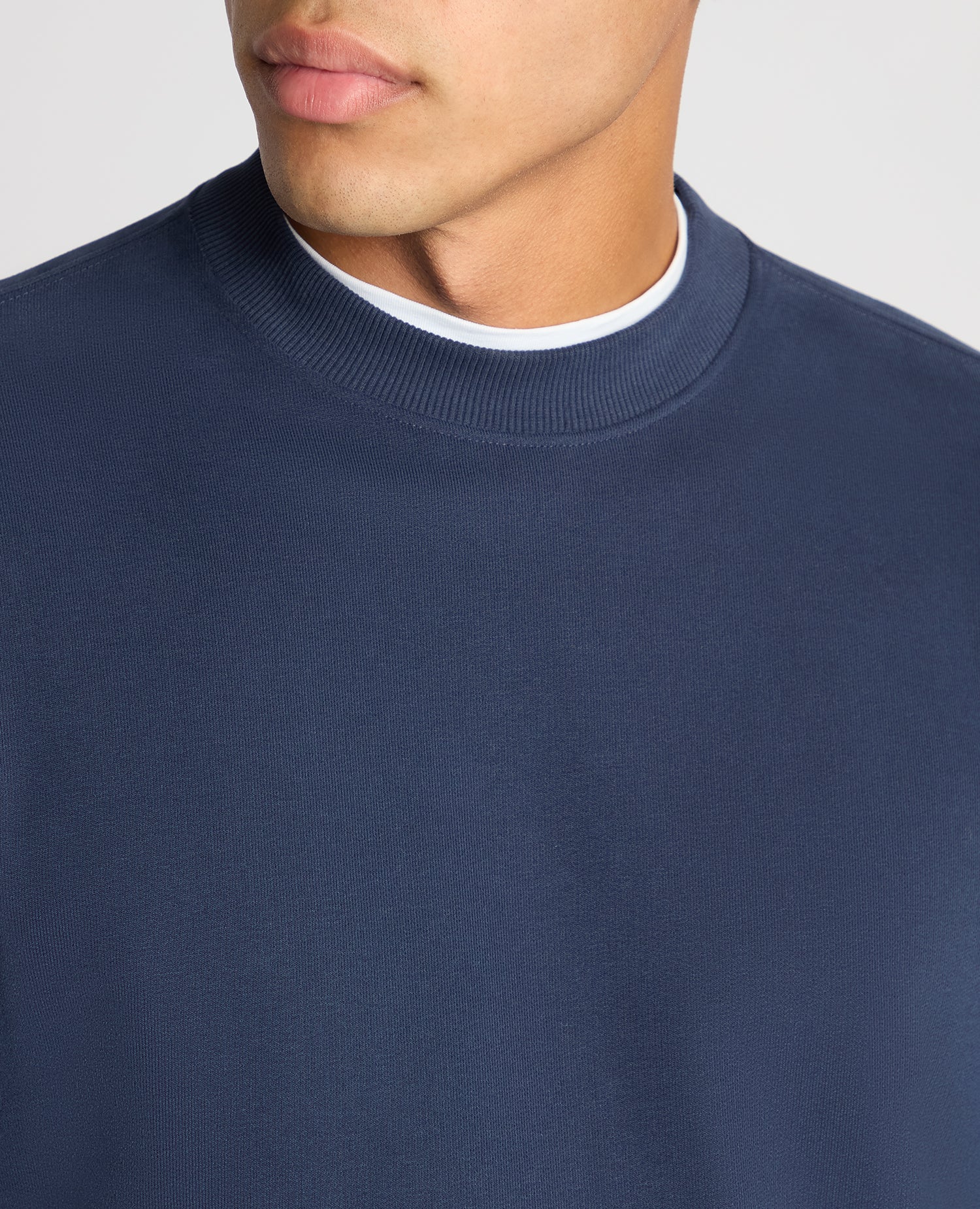 Crew Neck Terry Embroidered Sweatshirt - Image 6